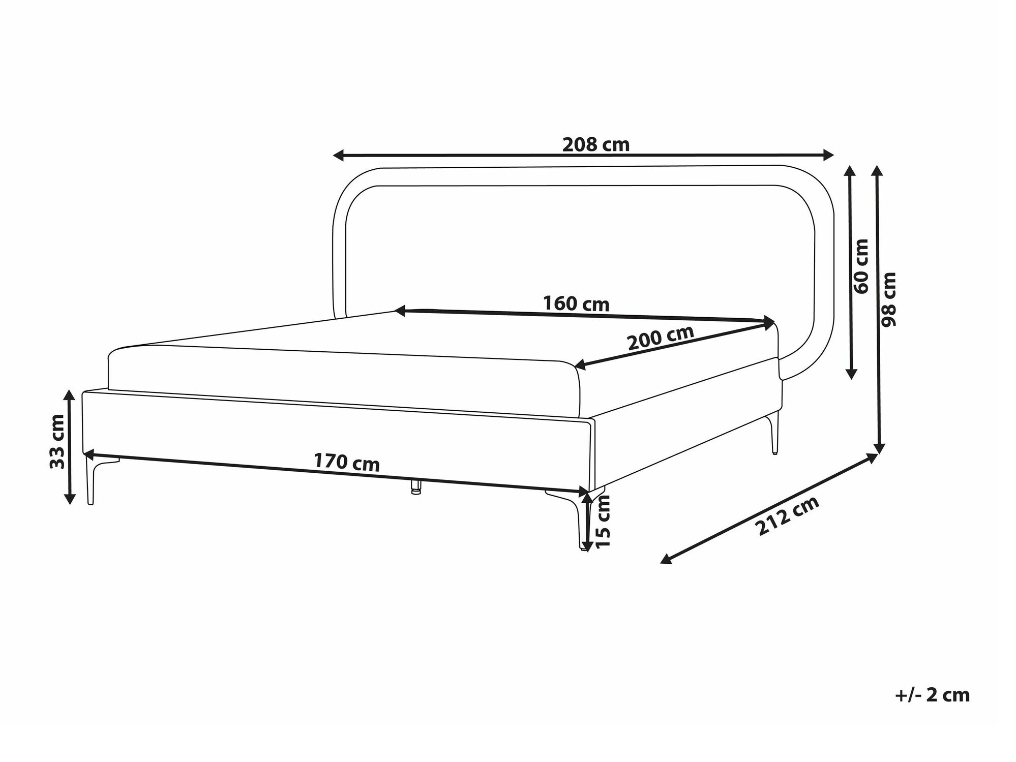 Postelja Berwyn 2027 (Svetlo rjava)