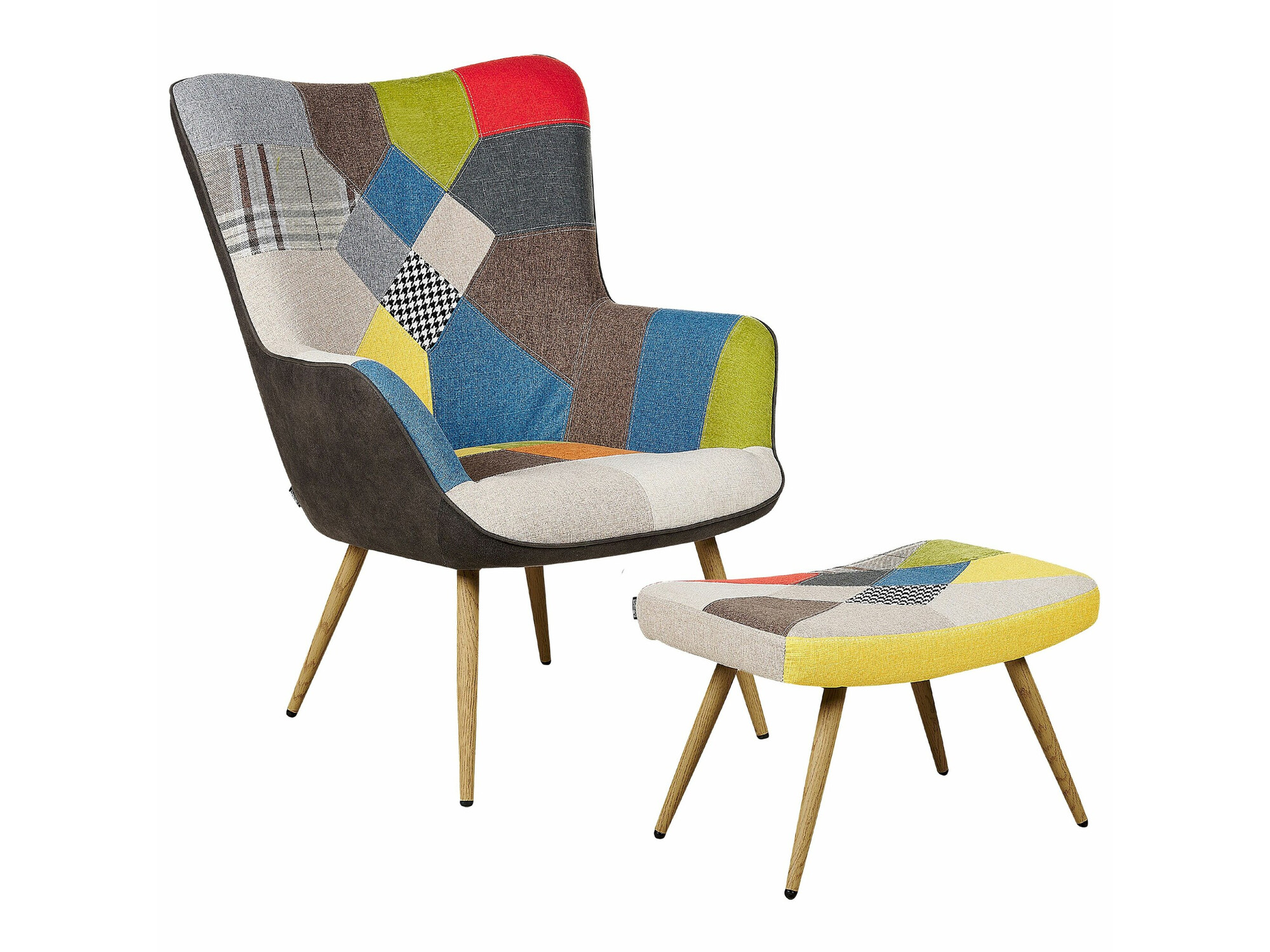 Fotelj Berwyn 2048 (Črna + Modra + Rumena)