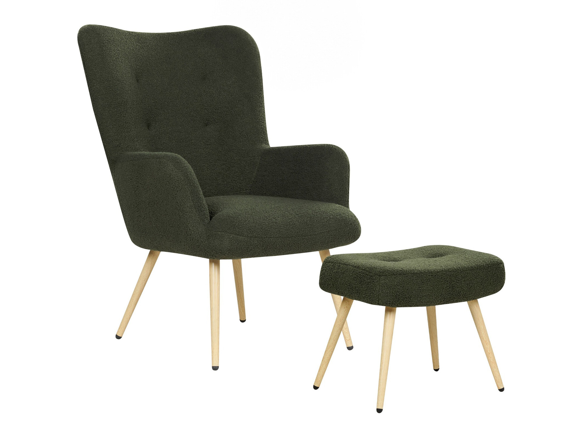 Fotelj Berwyn 450 (Temno zelena + Svetel les)