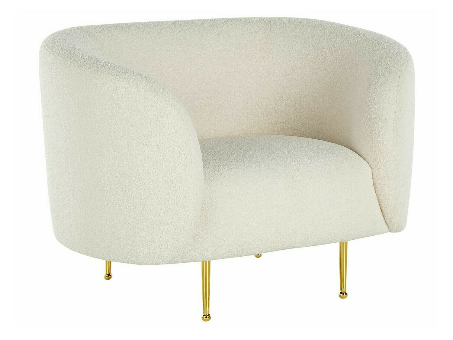 Komplet oblazinjenega pohištva Berwyn 2050 (Bela + Zlata)