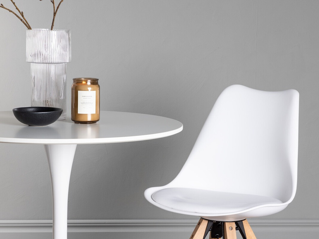 Jedilniški komplet Dallas 4467 (Bela + Svetel les)