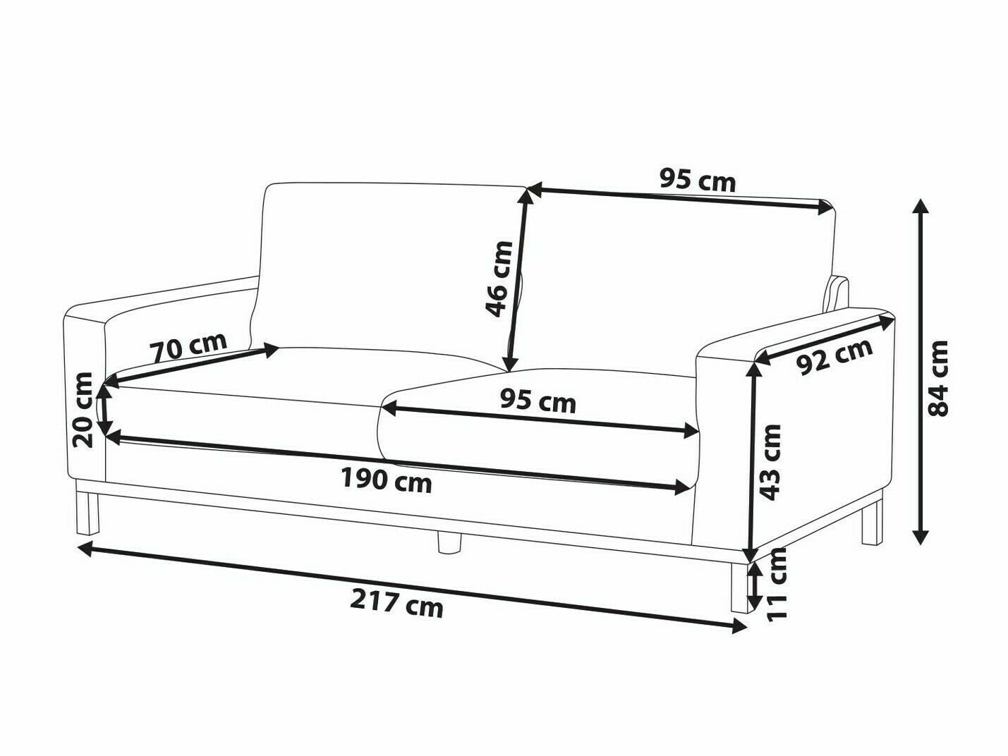 Kavč Berwyn 2061 (Siva)