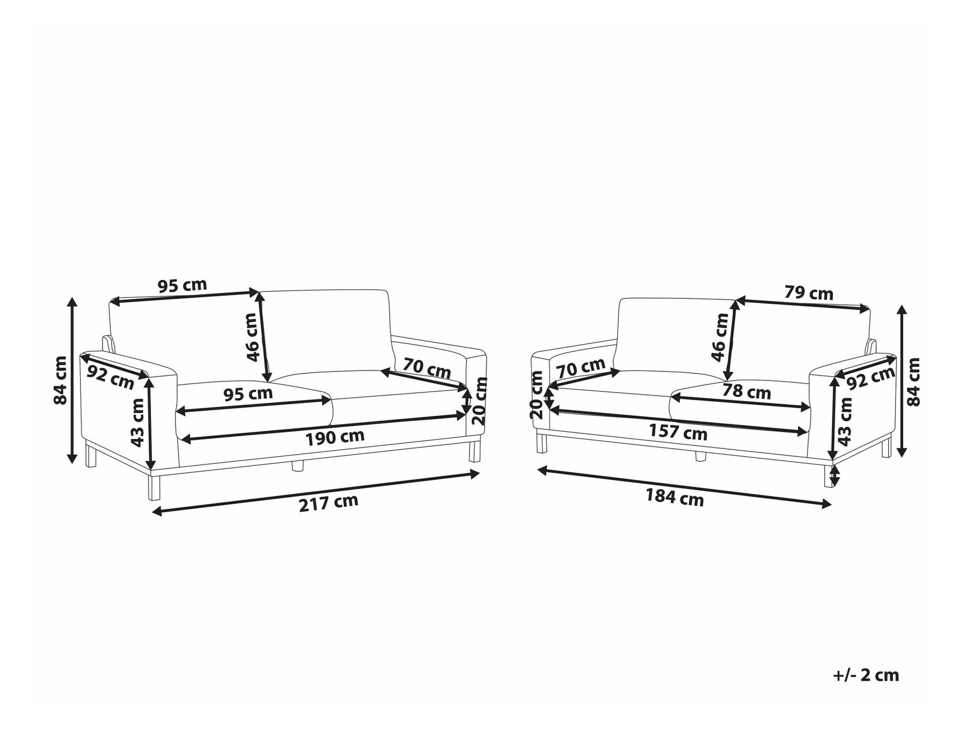 Komplet oblazinjenega pohištva Berwyn 2064 (Siva)