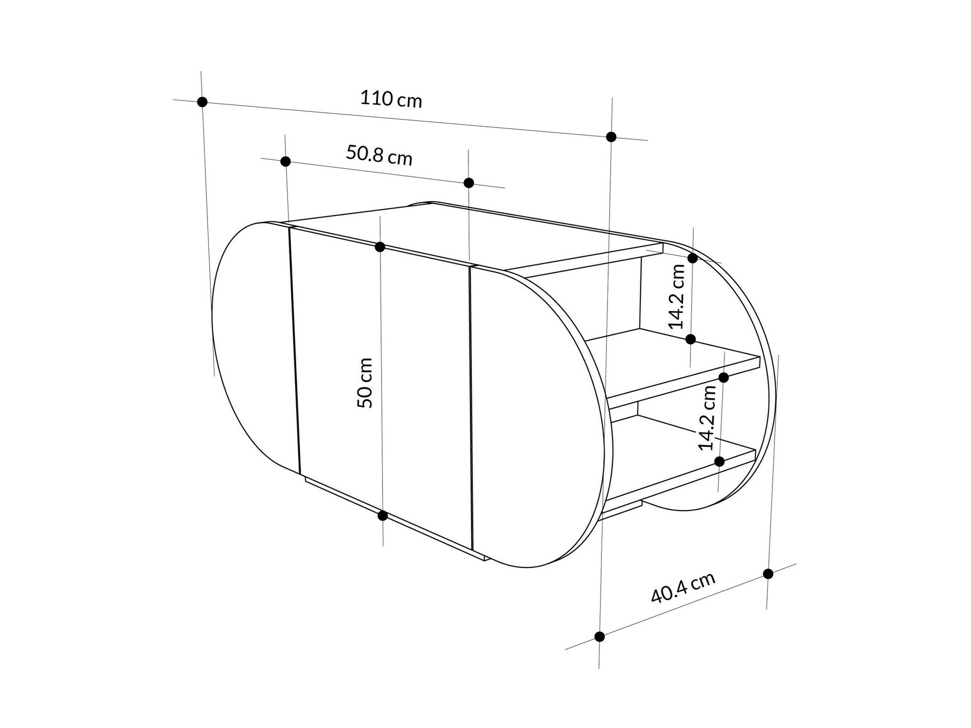 Omarica za čevlje Kailua 2145 (Črna)