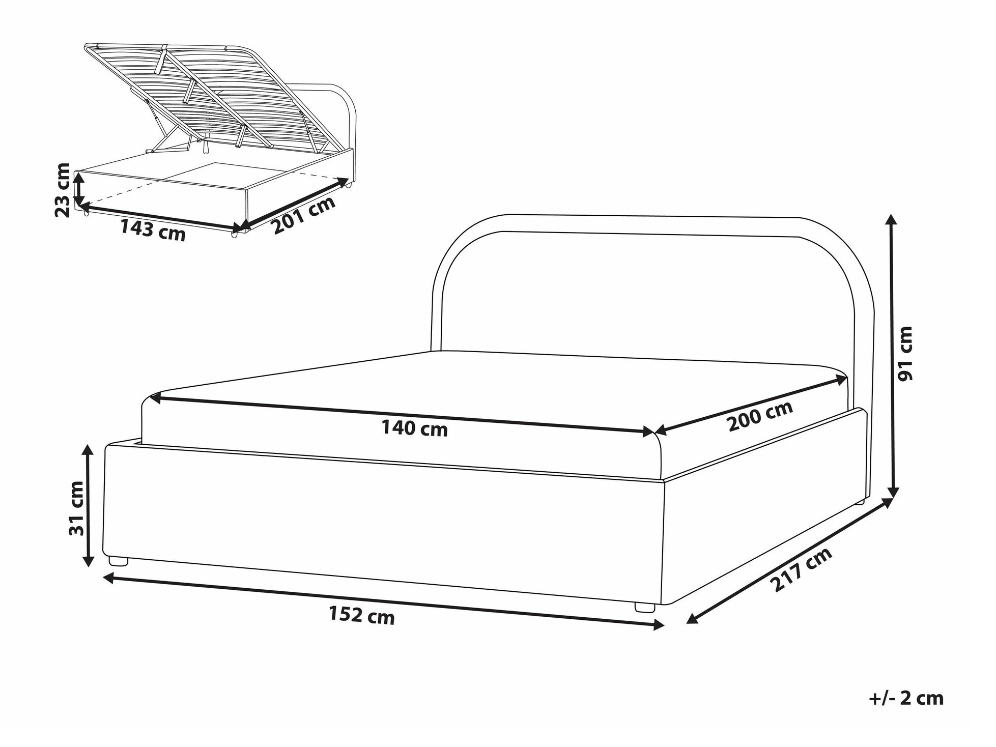 Postelja Berwyn 2062 (Svetlo bež)