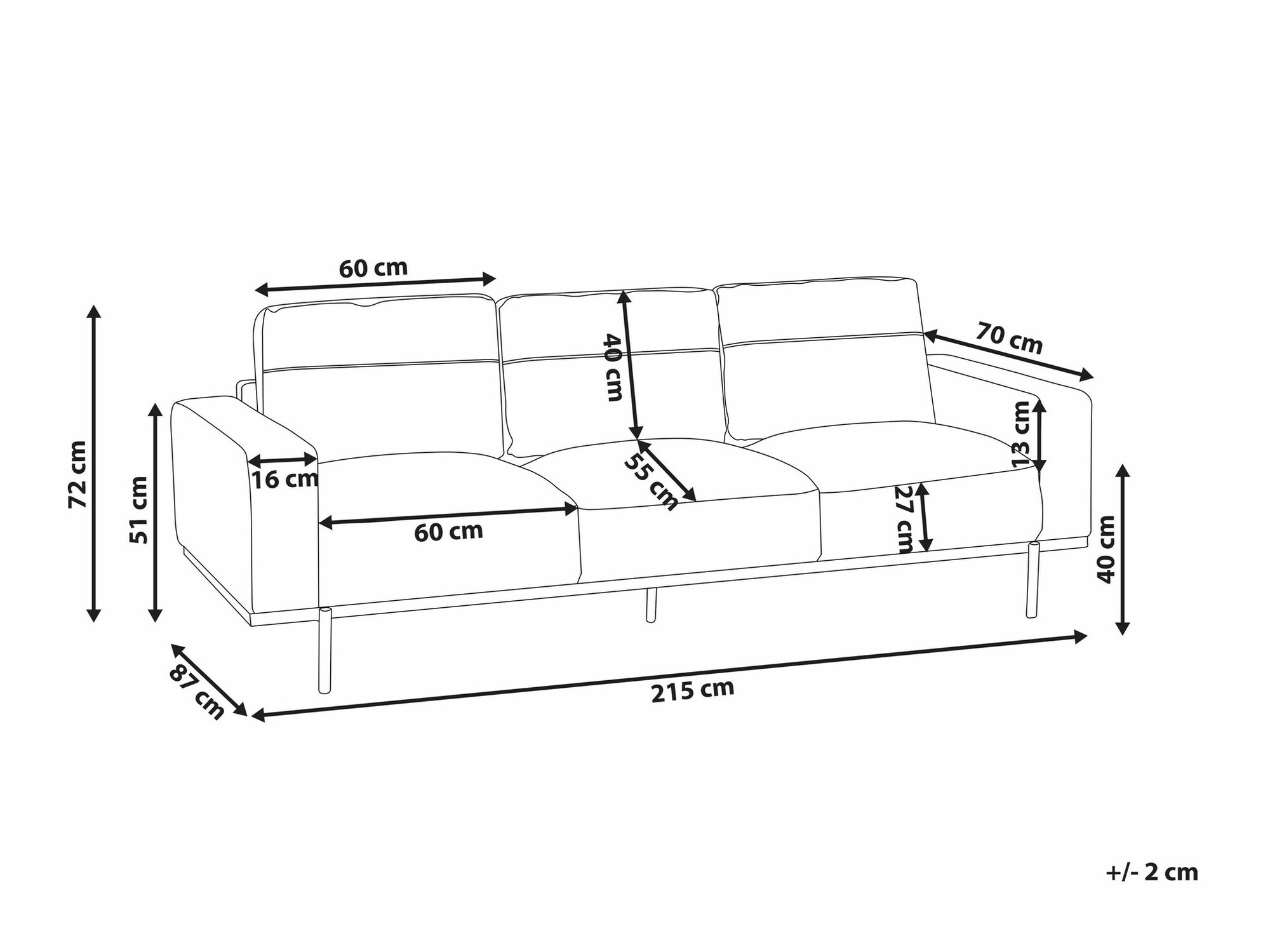 Kavč Berwyn 2065 (Bela)