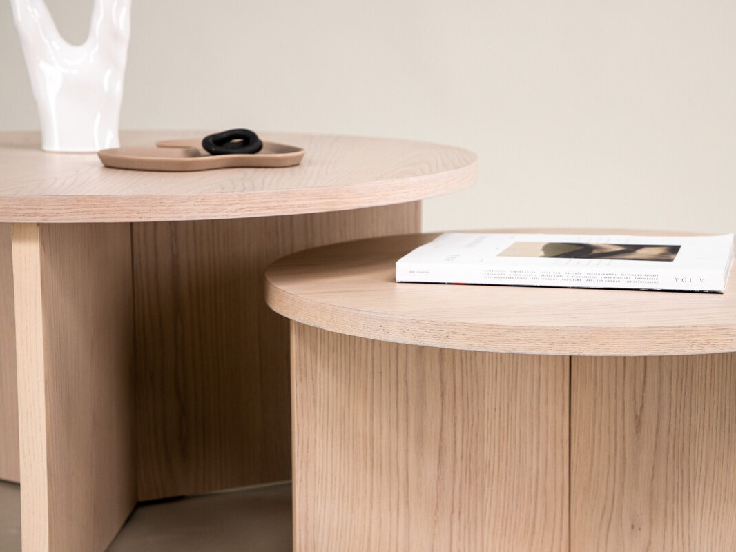 Komplet klubskih mizic Dallas 4475 (Svetel les)