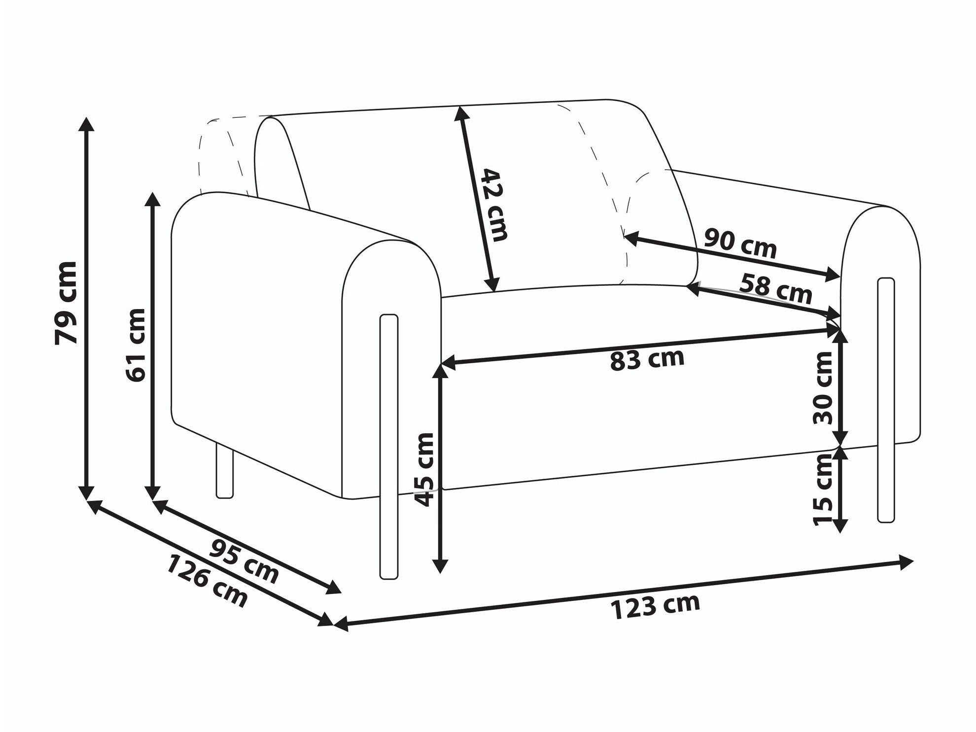 Fotelj Berwyn 2067 (Rjava)