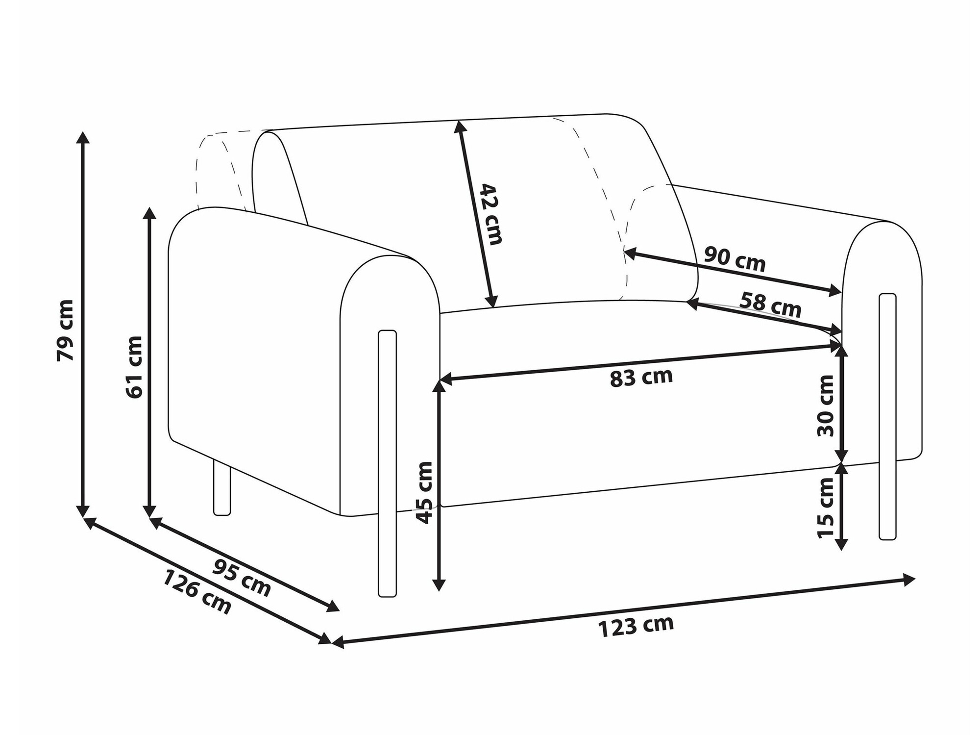 Fotelj Berwyn 2067 (Siva)