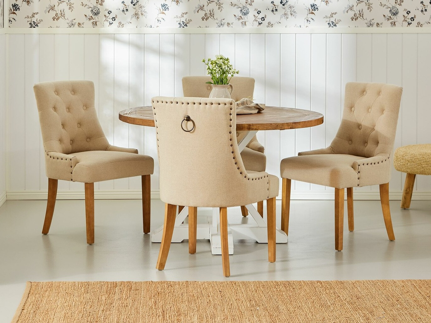 Jedilniški komplet Riverton 372 (Brest + Bela + Bež)