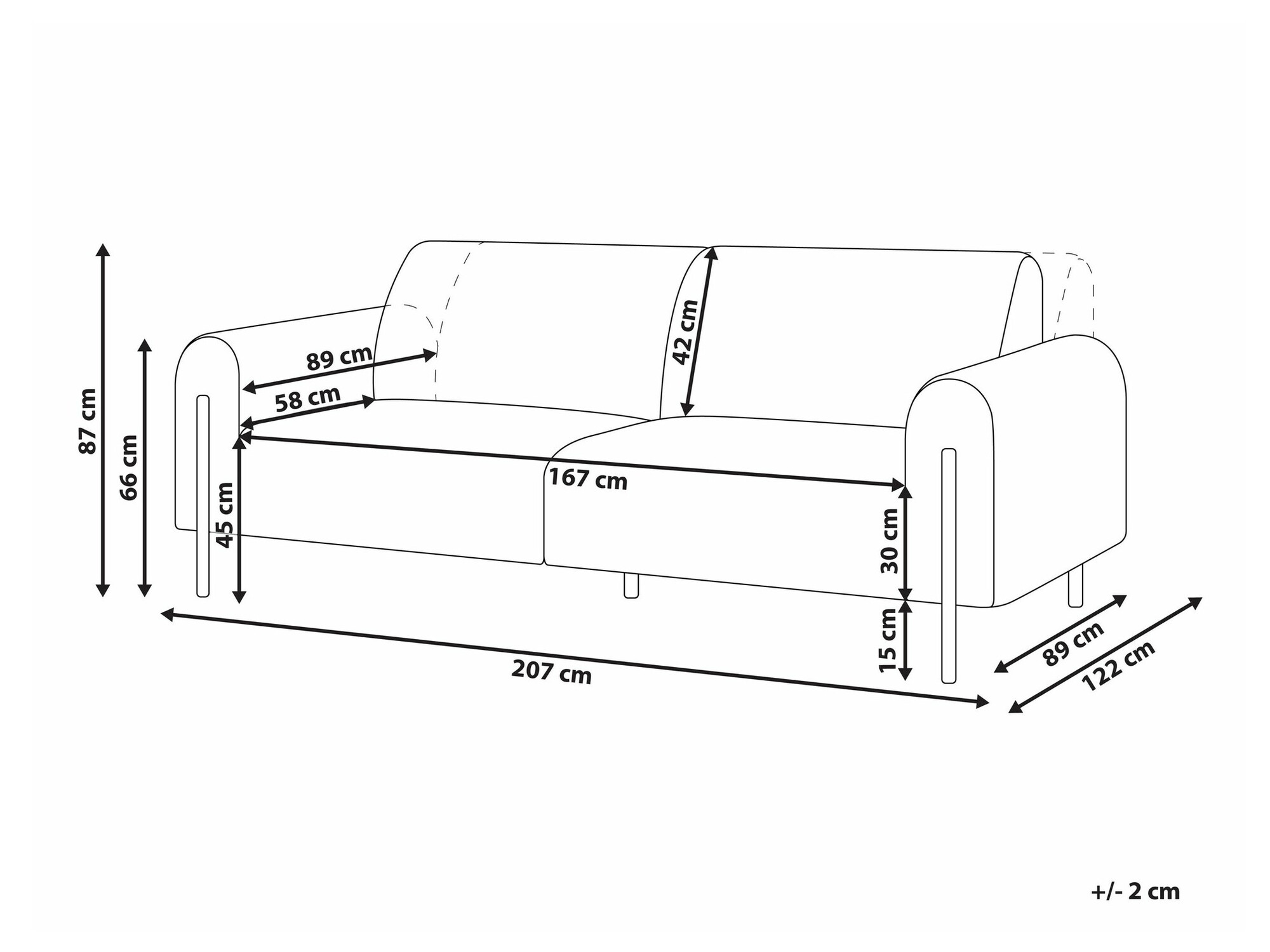 Kavč Berwyn 2069 (Bež)