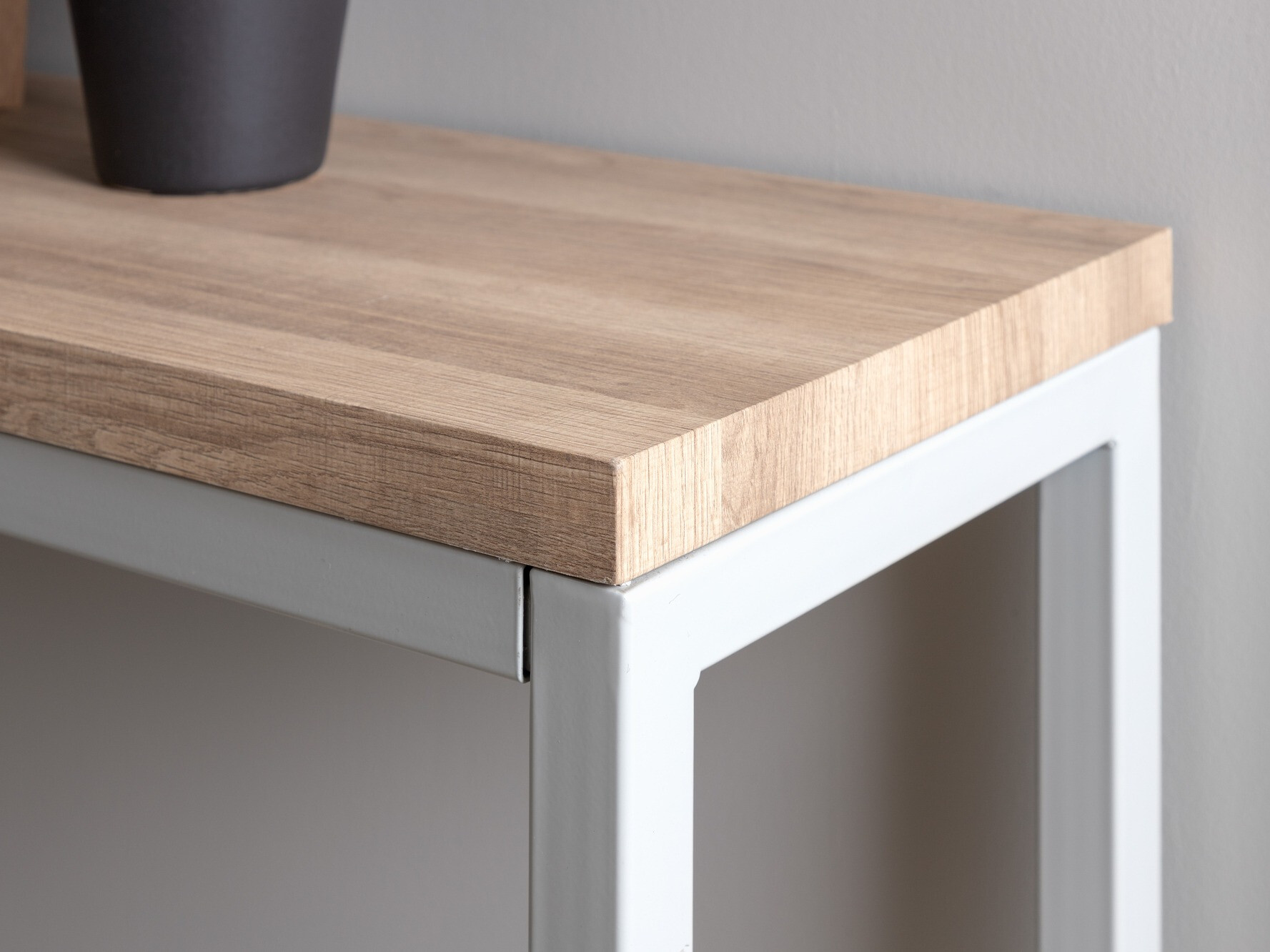 Konzolna miza Dallas 2468 (Siva + Svetel les)