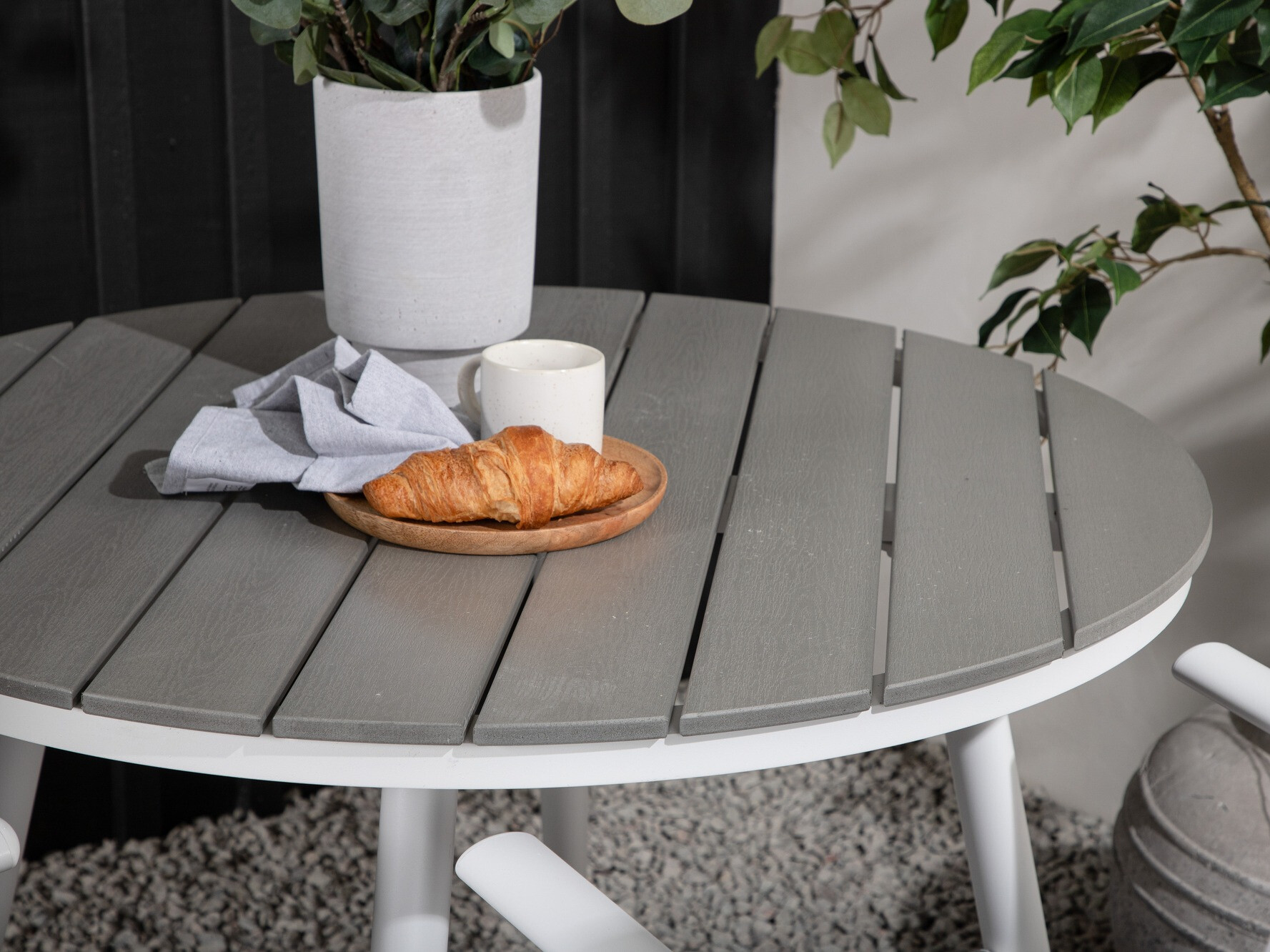 Vrtna miza Dallas 2463 (Bela + Siva)