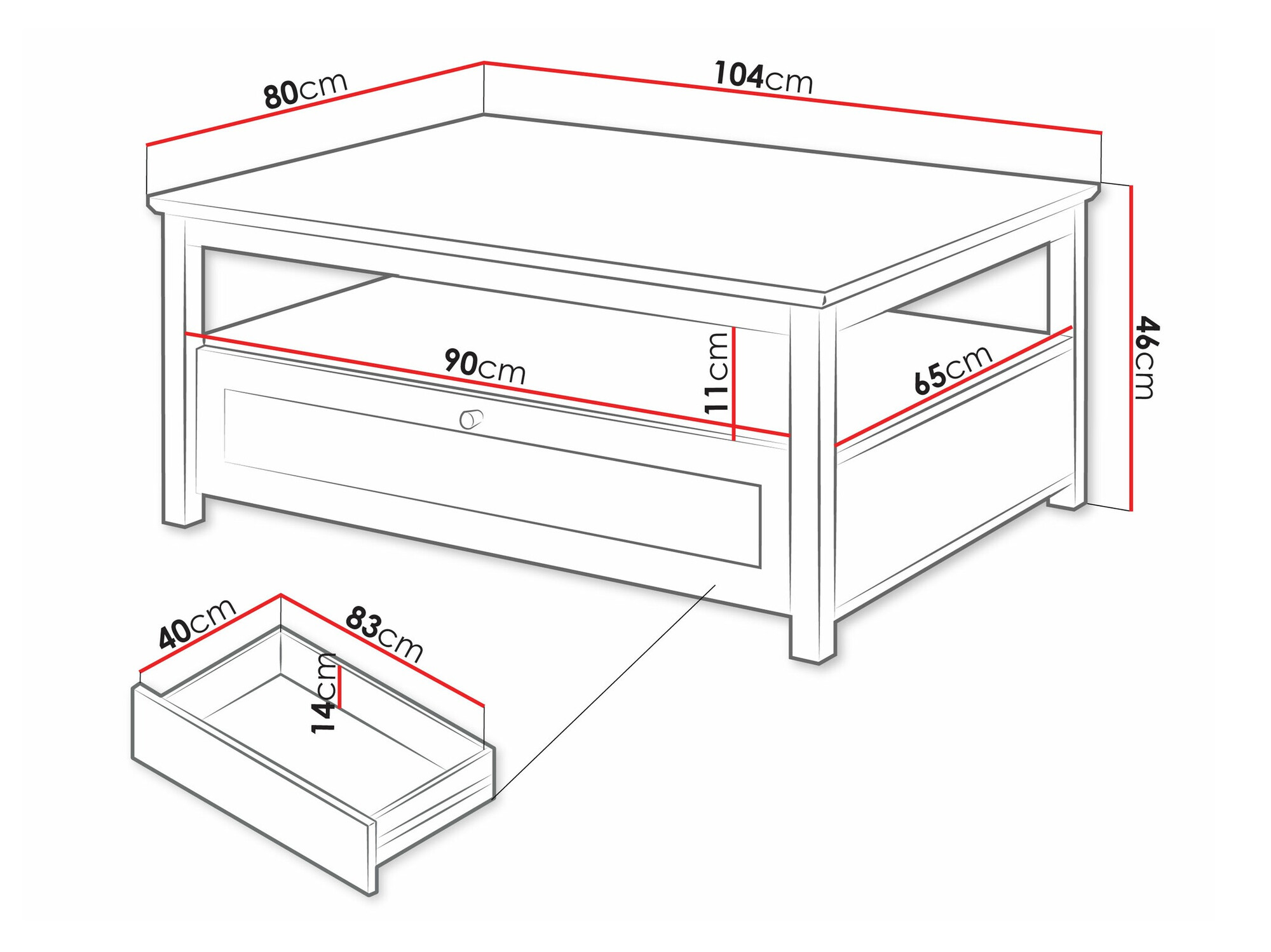Klubska mizica Comfivo Custos