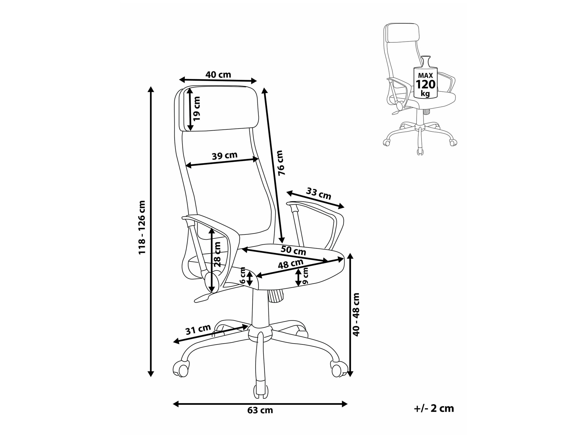Pisarniški stol Berwyn 2072