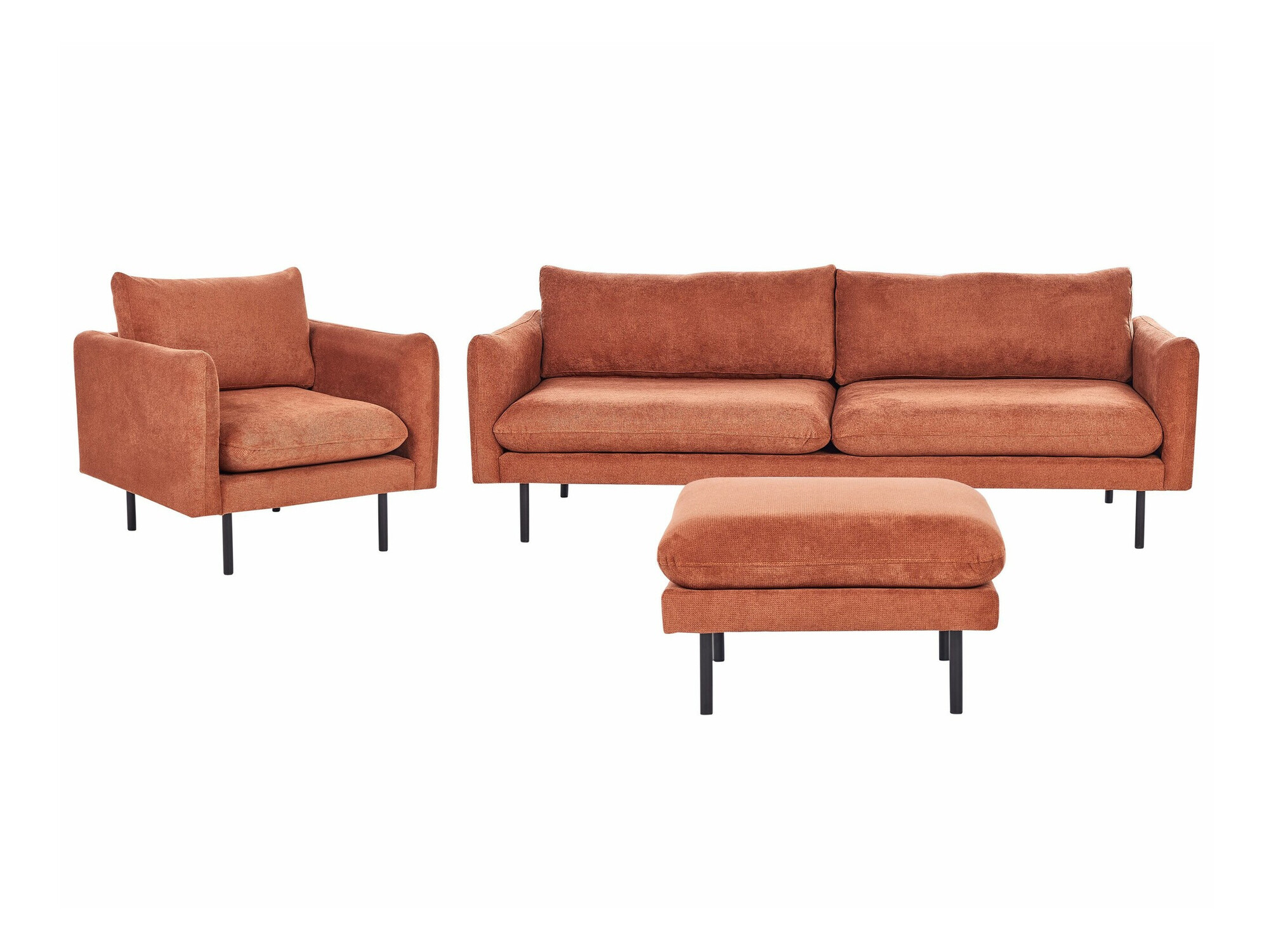 Komplet oblazinjenega pohištva Berwyn 1828 (Rjava)