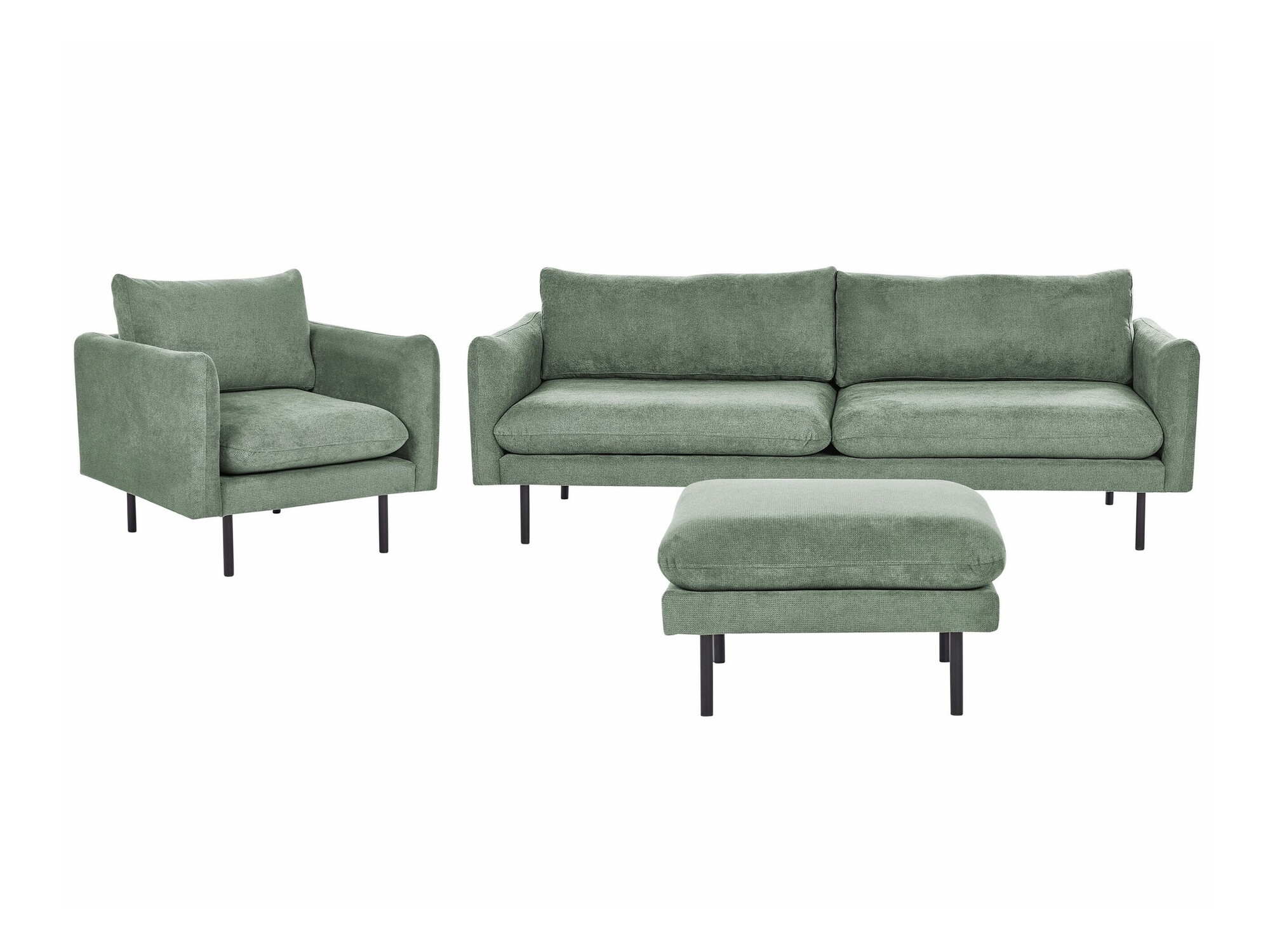 Komplet oblazinjenega pohištva Berwyn 1828 (Zelena)