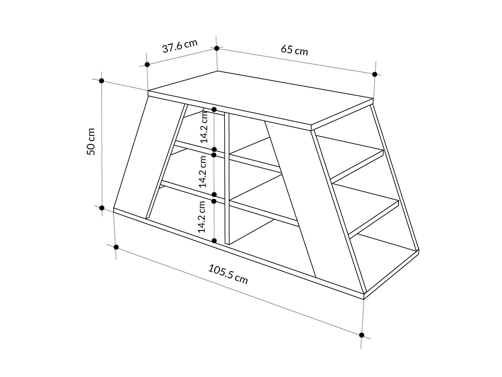 Omarica za čevlje Kailua 2157 (Bela + Hrast)