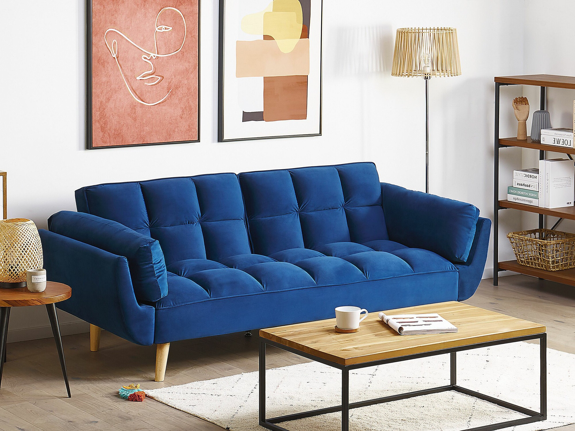 Raztegljiv kavč Berwyn 2077 (Modra)