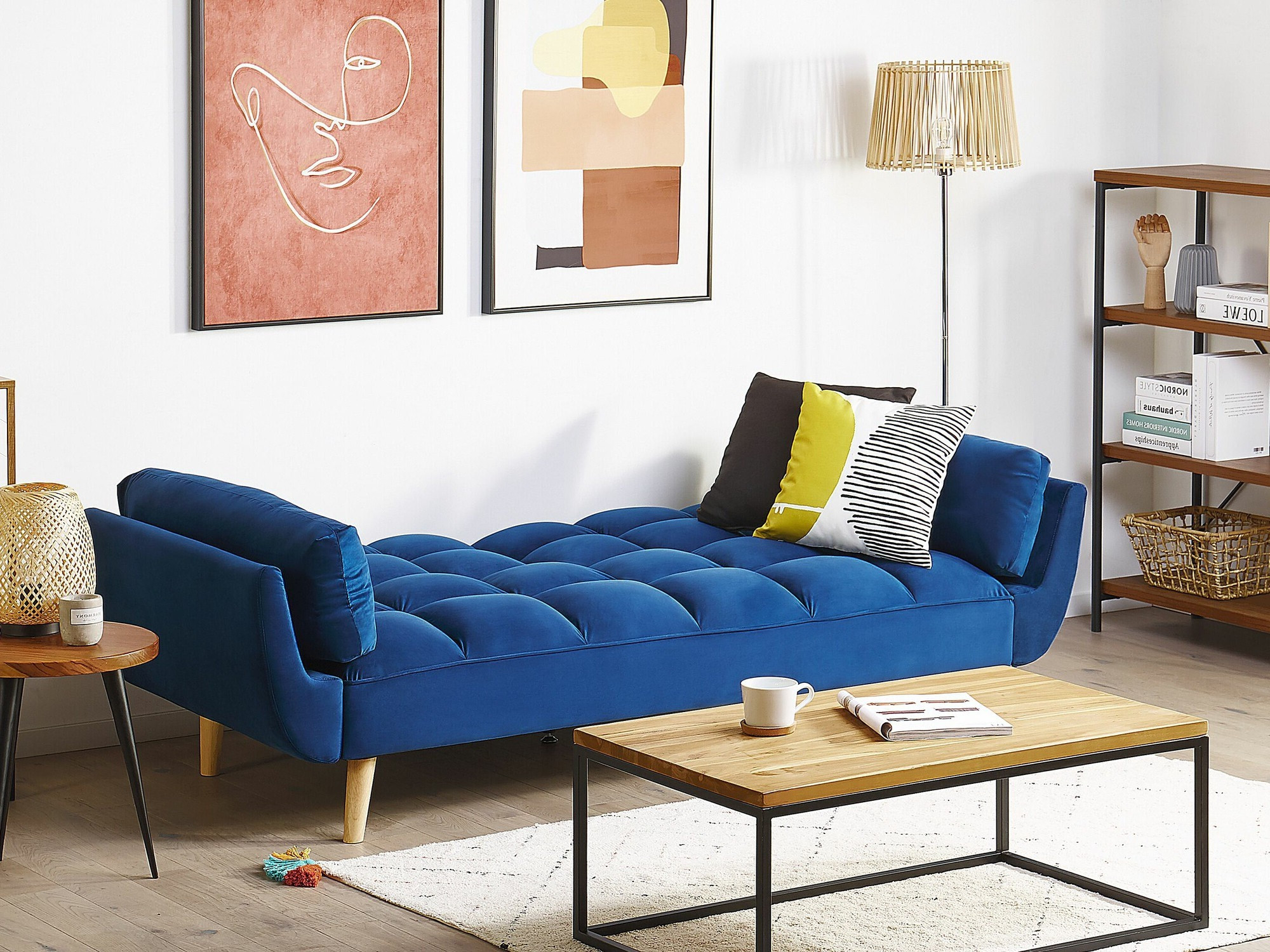 Raztegljiv kavč Berwyn 2077 (Modra)