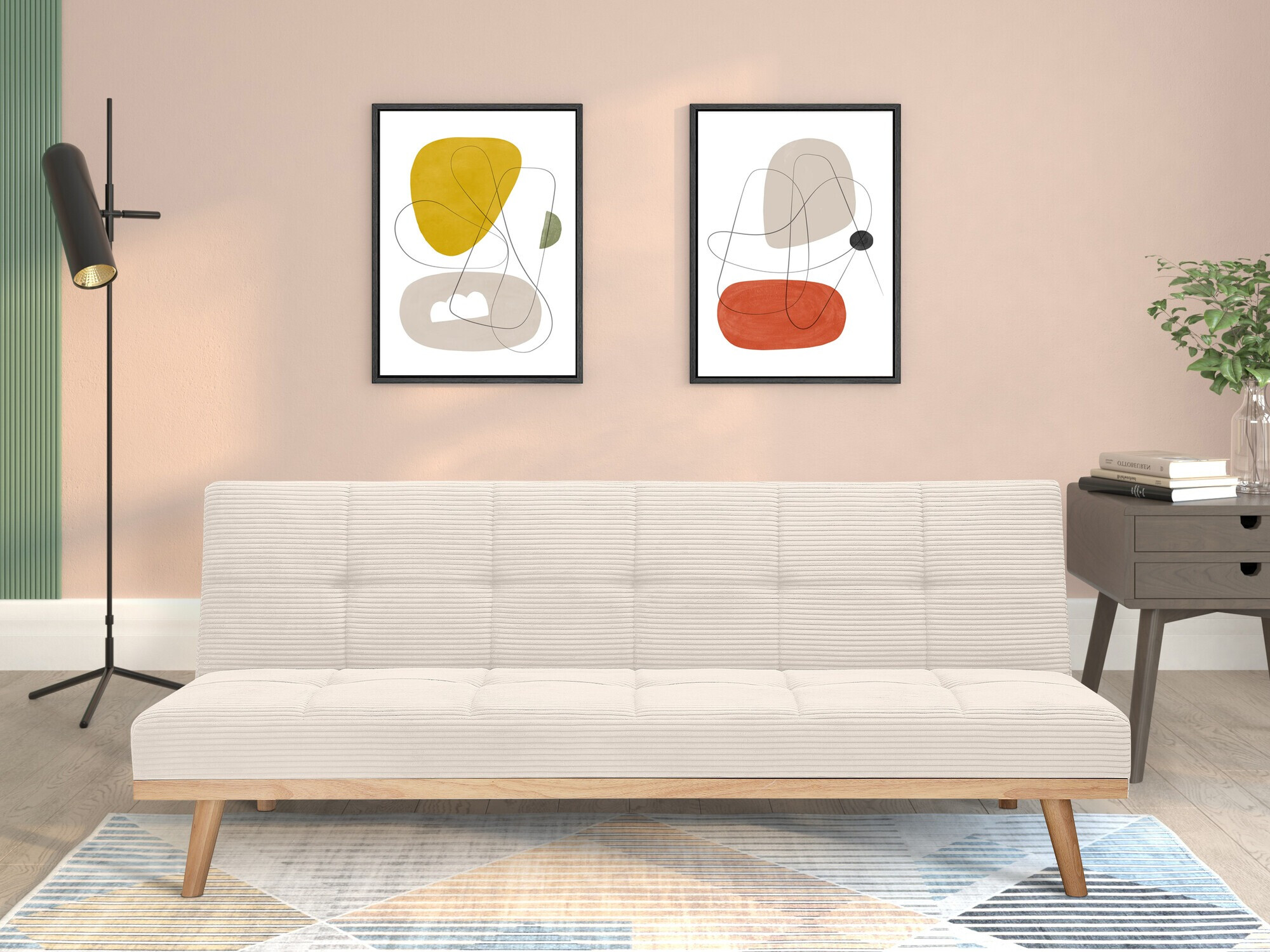 Kavč z ležiščem Tulsa 640 (Krema)