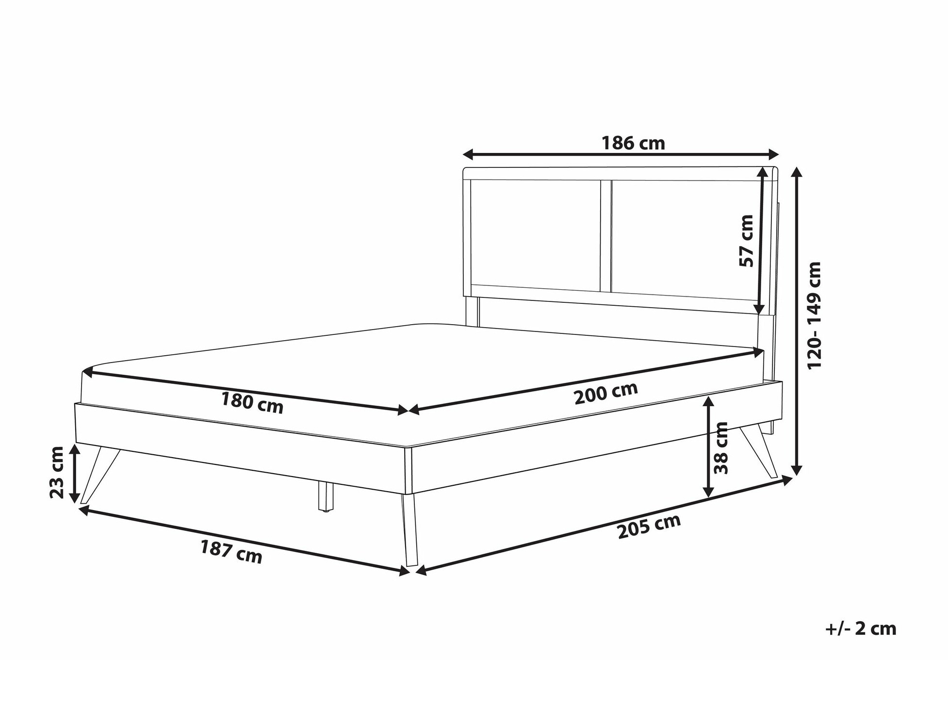 Postelja Berwyn 745 (Svetel les)