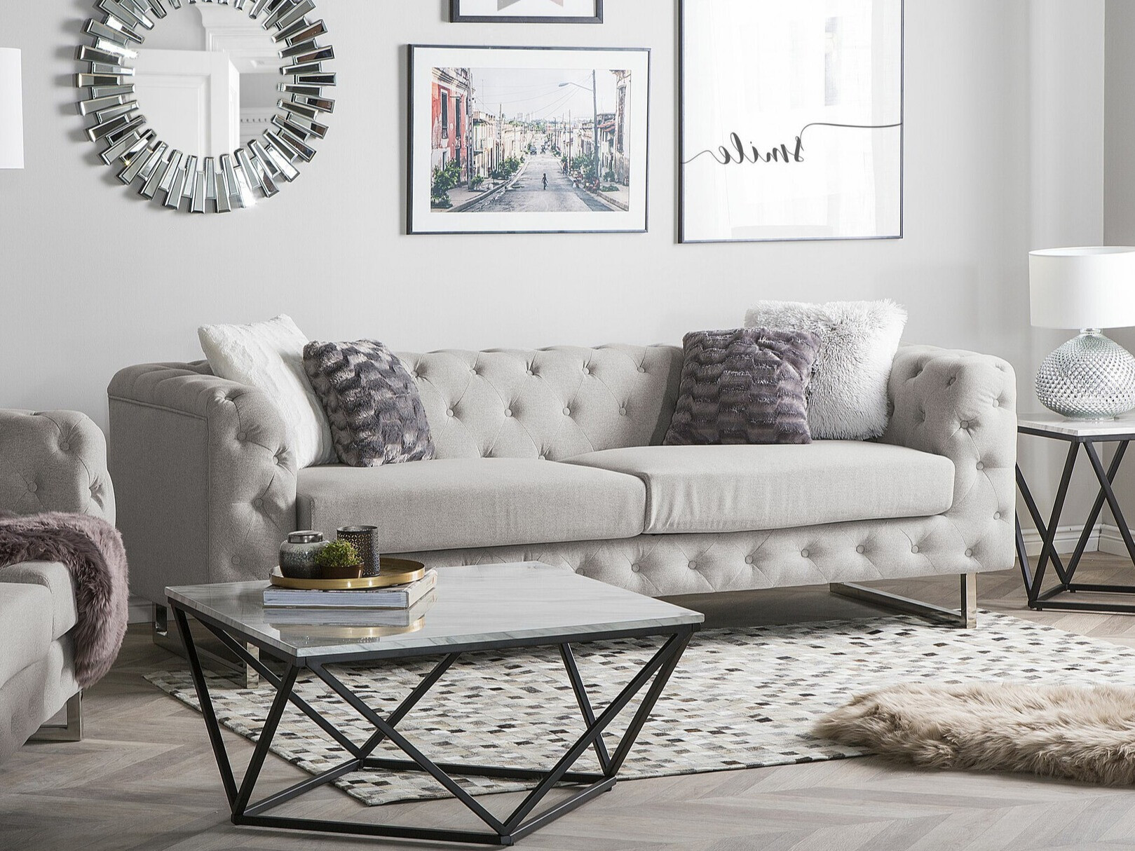 Kavč chesterfield Berwyn 2092 (Bež)