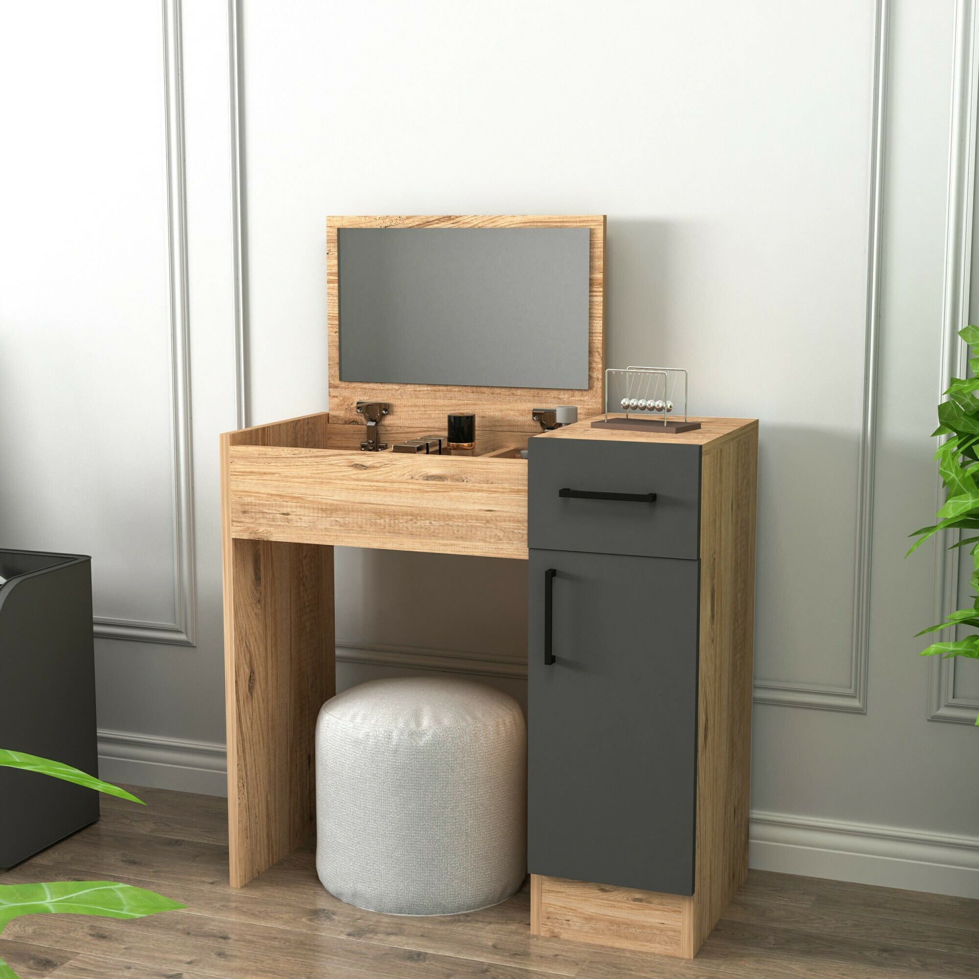 Toaletna mizica Kailua 2162 (Antracit + Bor)