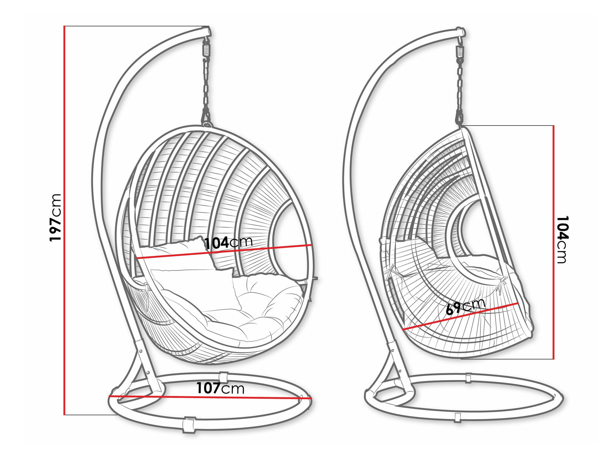 Viseči stol Comfivo Laudatio