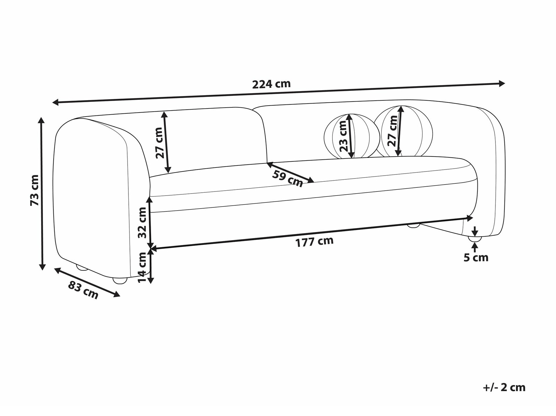 Kavč Veselme 103 (Bela)