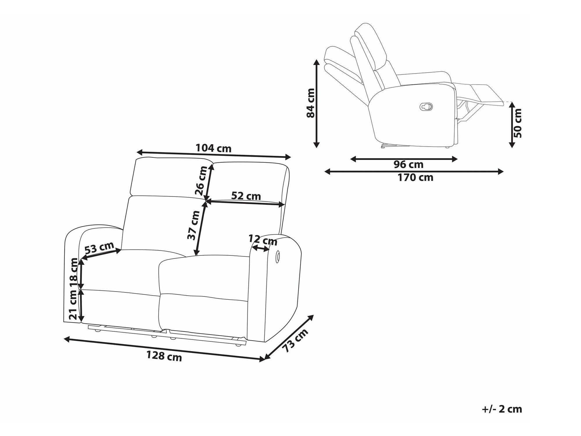 Kavč s počivalnikom Berwyn 2107 (Bež)