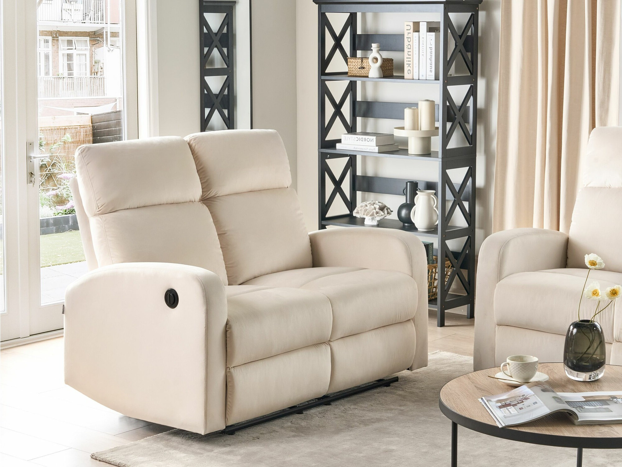 Kavč s počivalnikom Berwyn 2108 (Krema)