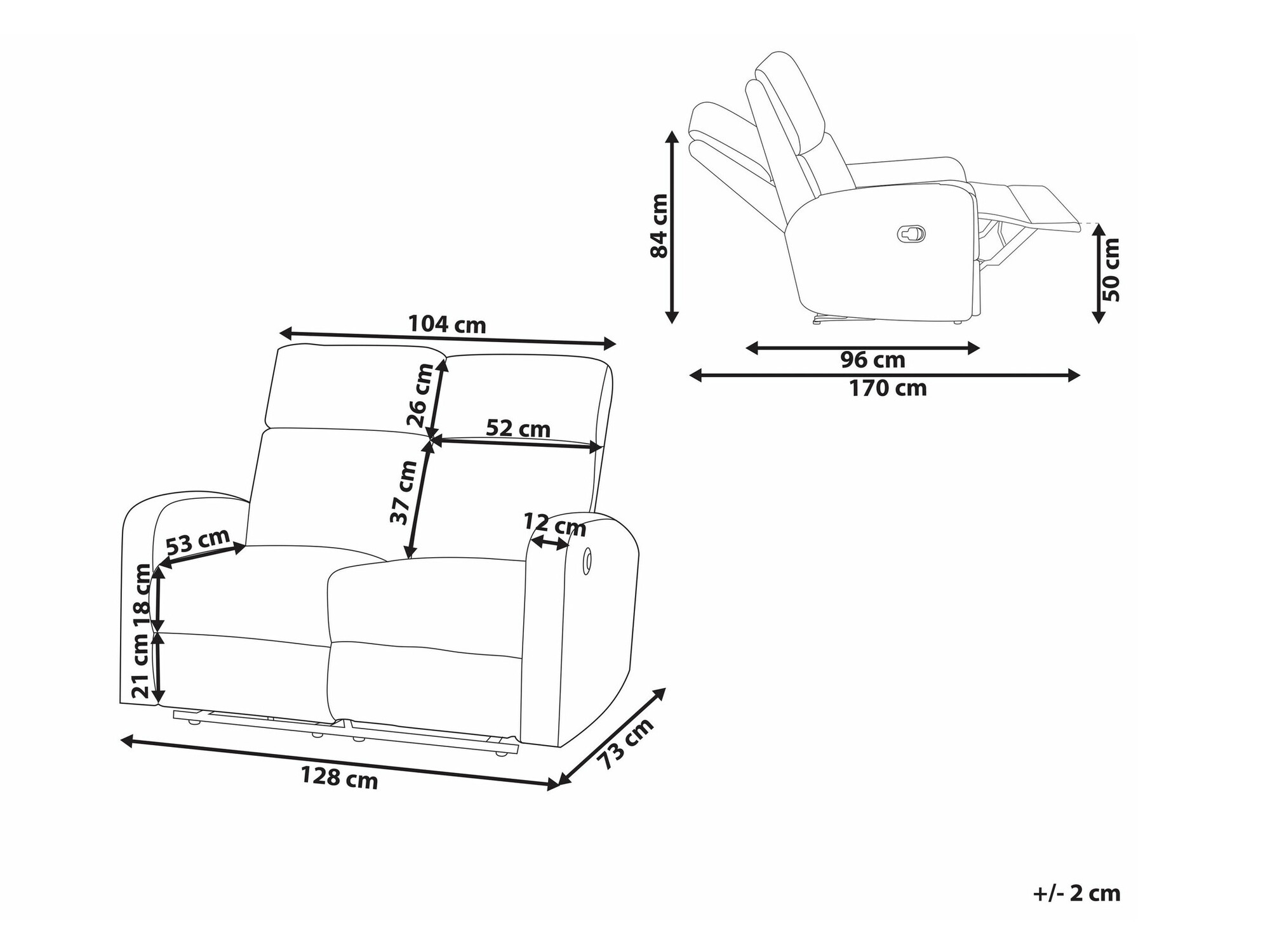Kavč s počivalnikom Berwyn 2108 (Krema)