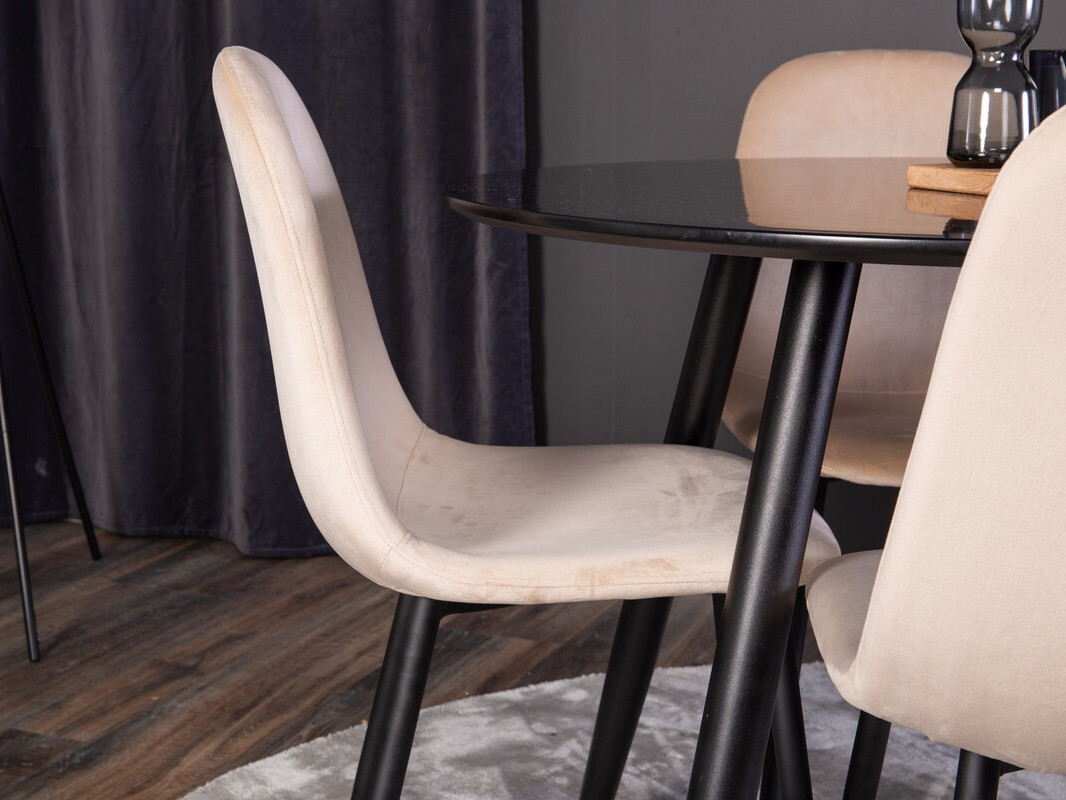 Jedilniški komplet Dallas 348 (Bež + Črna)