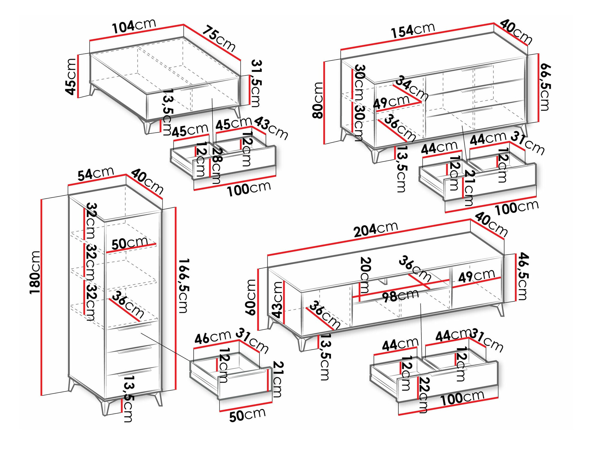 Komplet za dnevno sobo Comfivo Citrus
