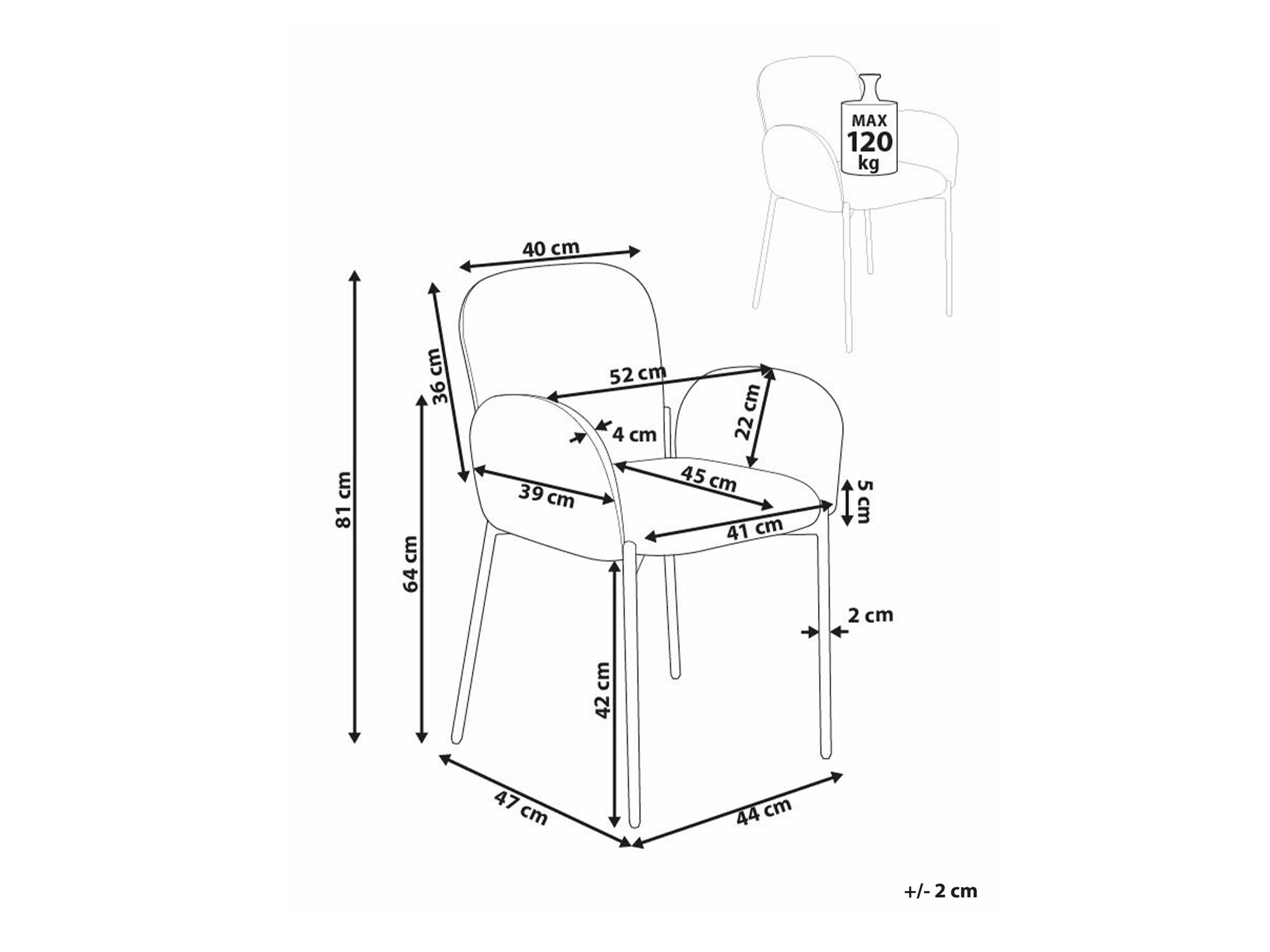 Komplet stolov Berwyn 2122 (Svetla menta)
