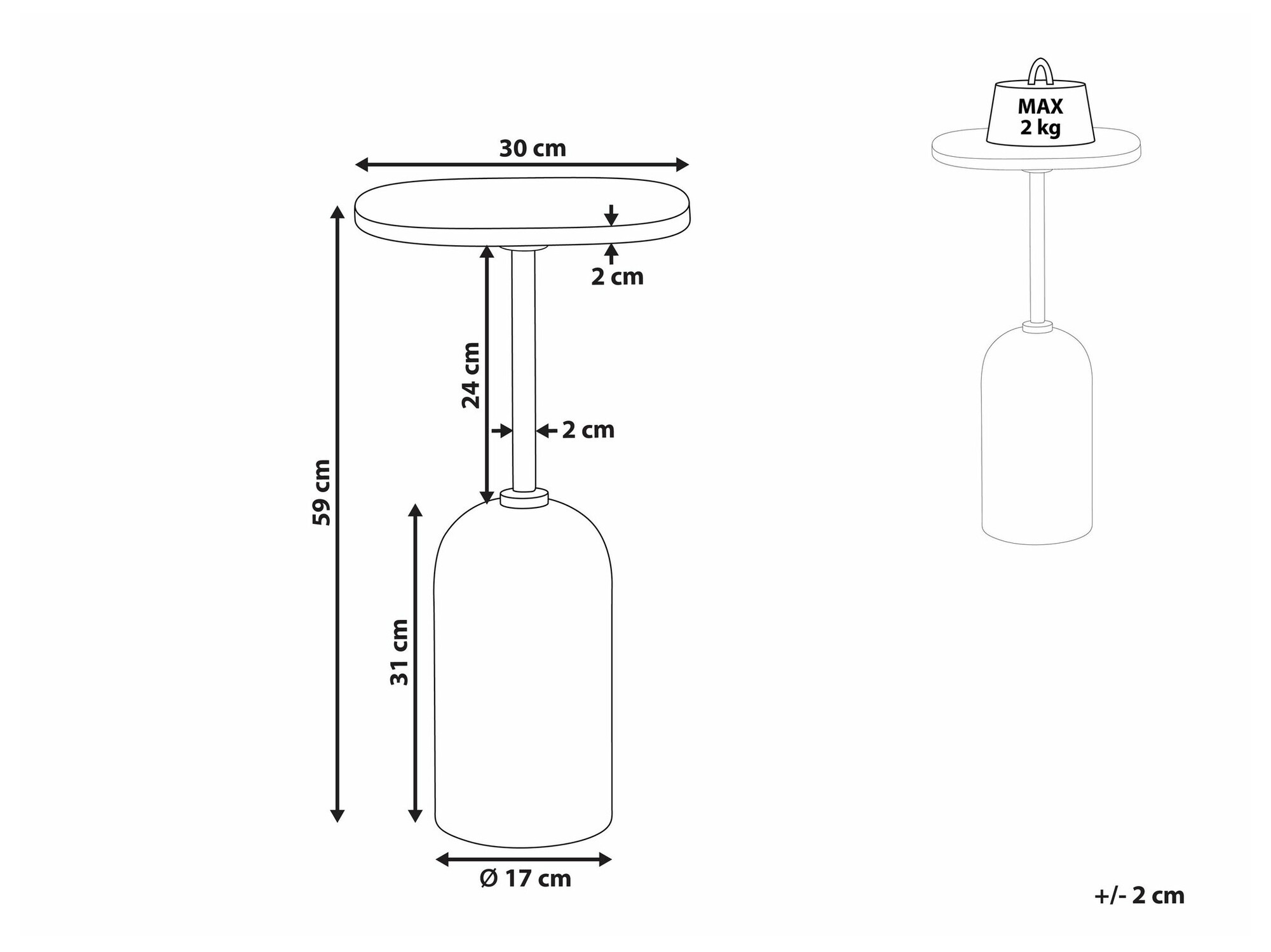 Stranska mizica Berwyn 2127 (Bela + Svetel les)