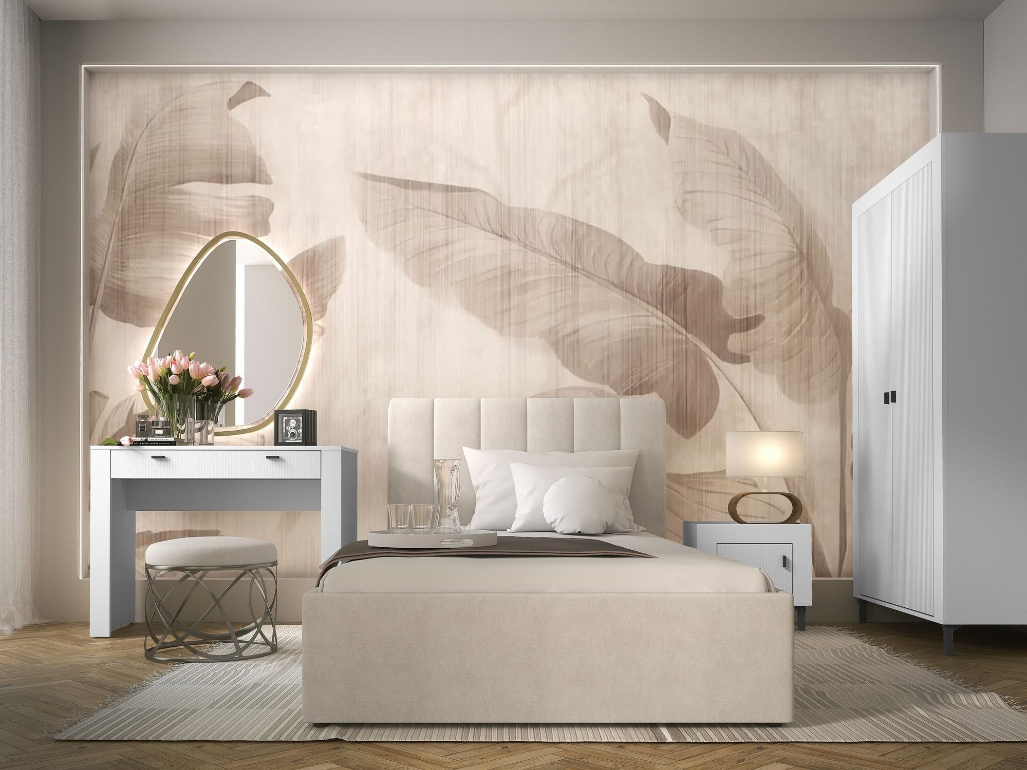 Toaletna mizica Mormavu 108 (Mat bela)