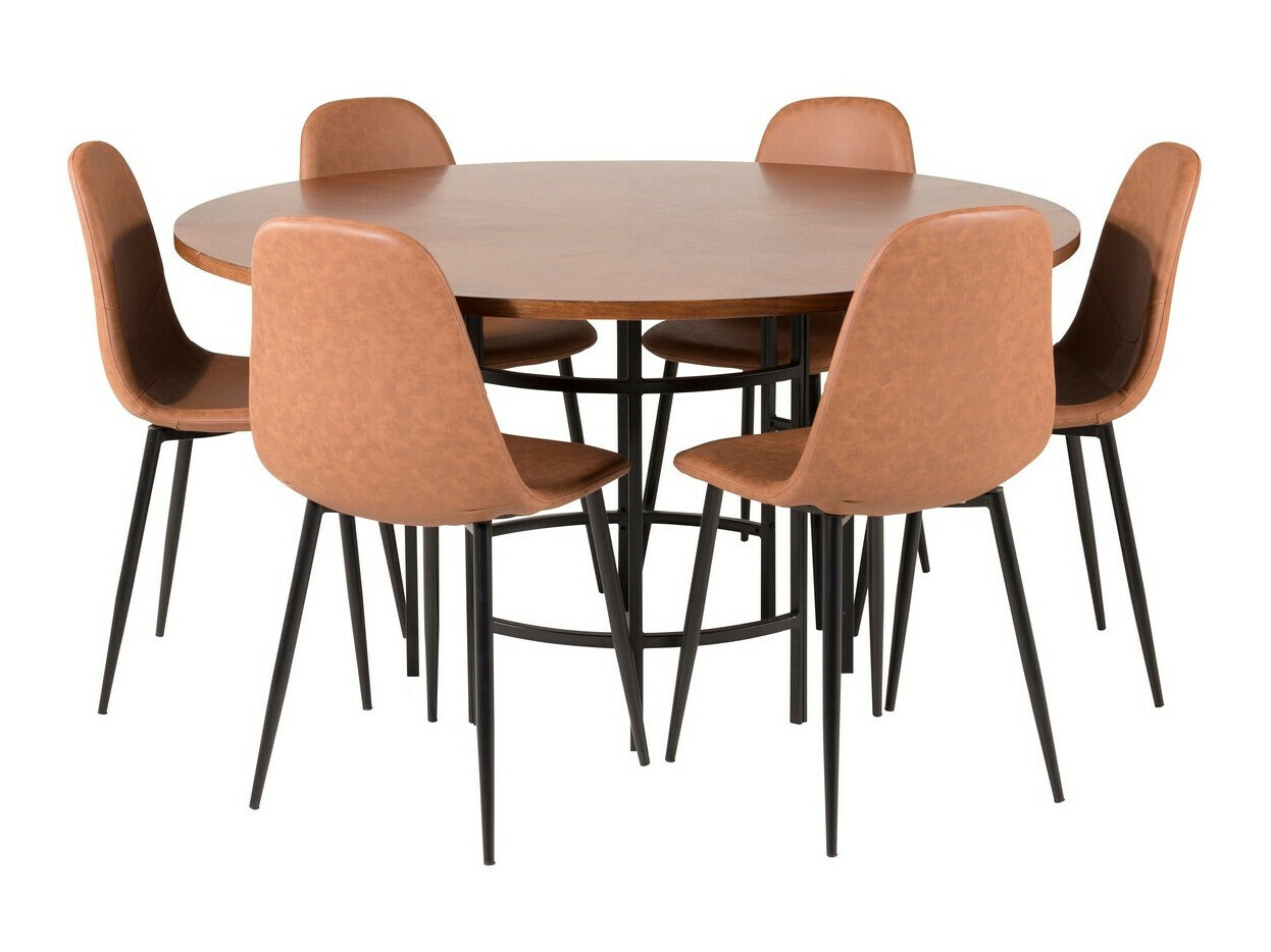 Jedilniški komplet Dallas 309 (Rjava + Črna)