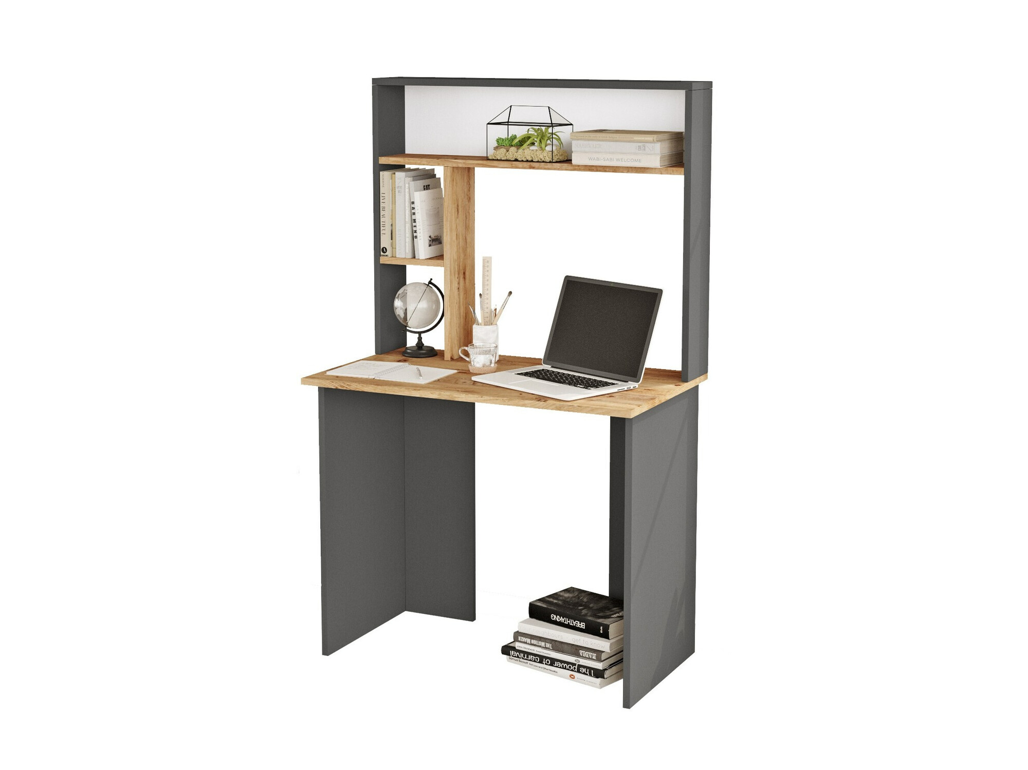 Pisalna miza Asheboro 117 (Antracit + Bor)