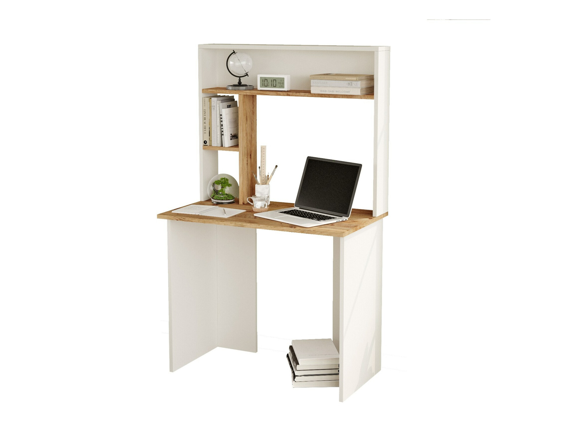 Pisalna miza Asheboro 117 (Bela + Bor)