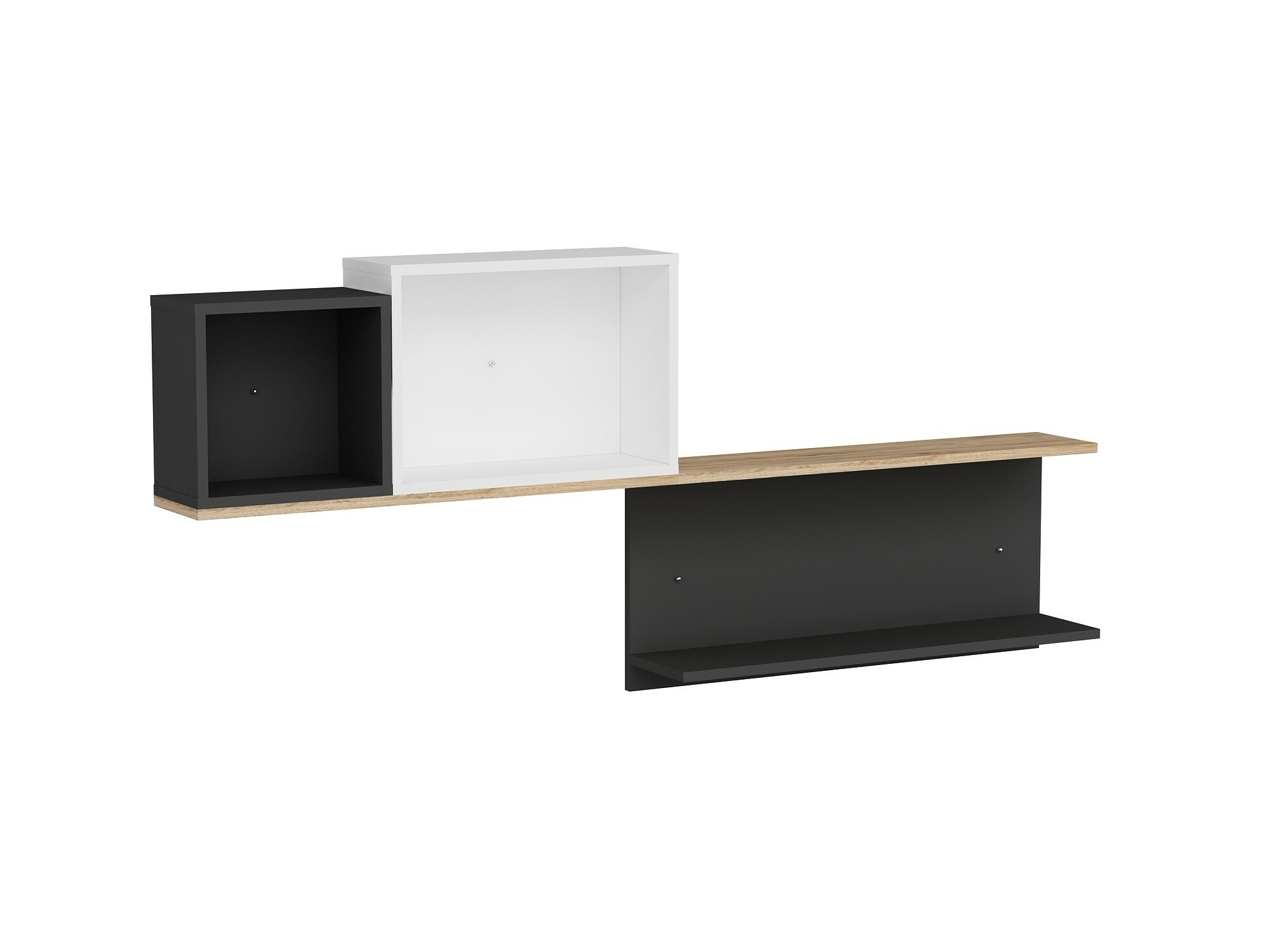 Stenska polica Kailua 2184 (Bela + Antracit + Bor)