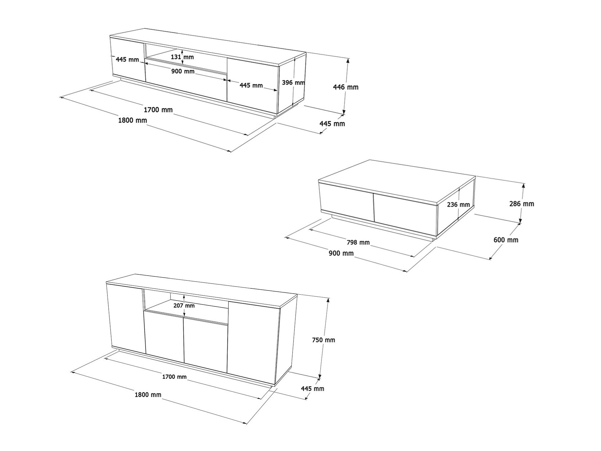 Komplet za dnevno sobo Kailua 2195