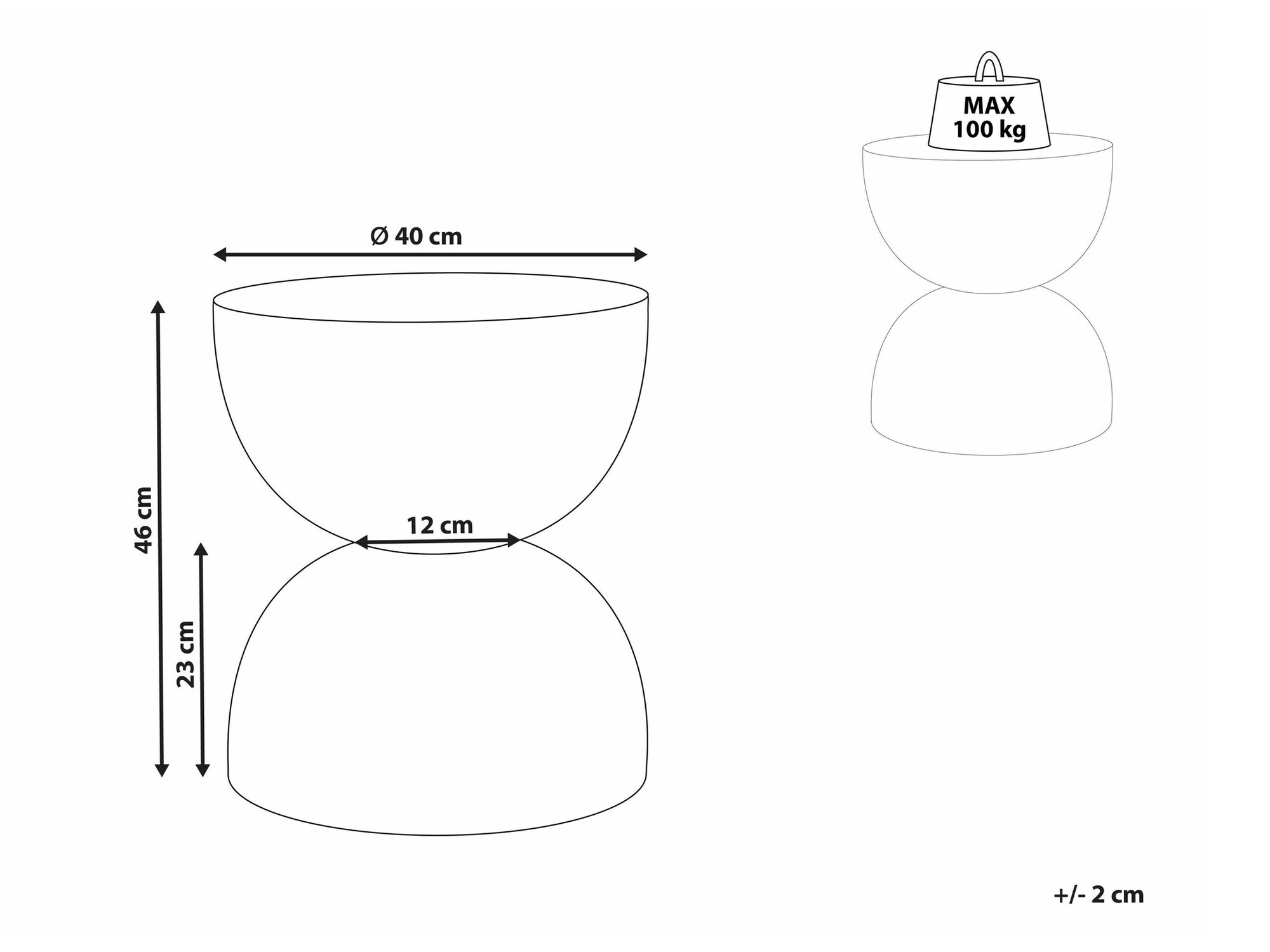 Stranska mizica Berwyn 2143 (Krema + Terazzo)