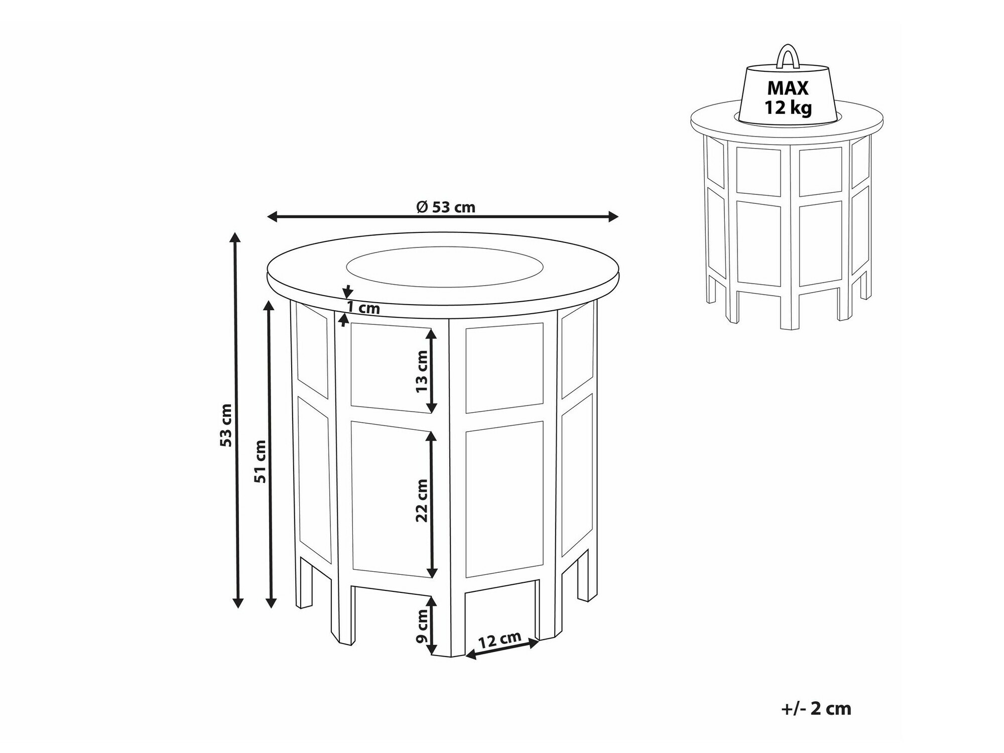 Klubska mizica Berwyn 2150
