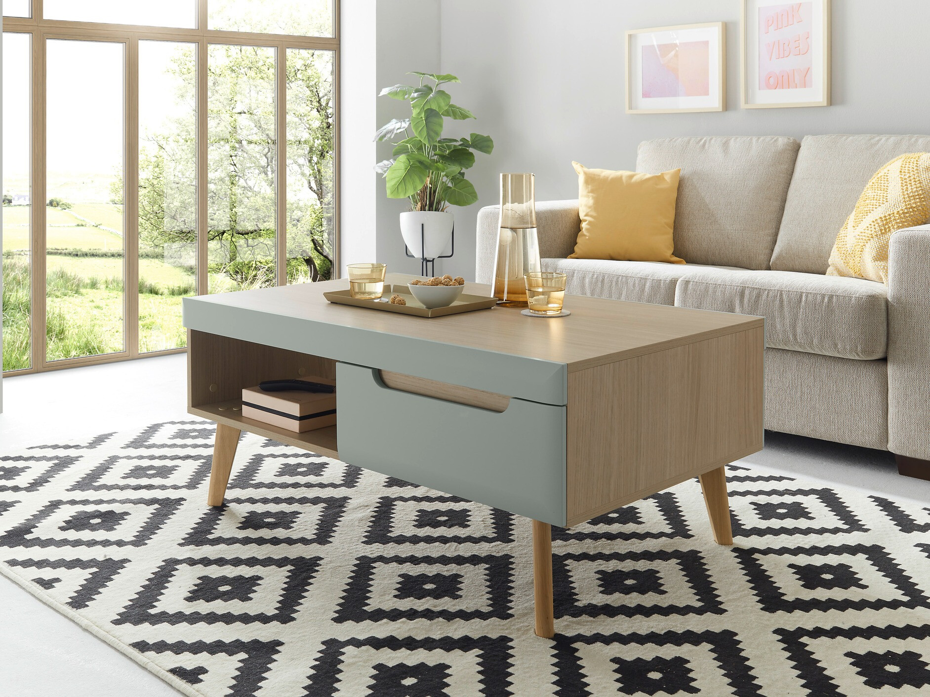 Klubska mizica Vircava 107 (Svetlo zelena)