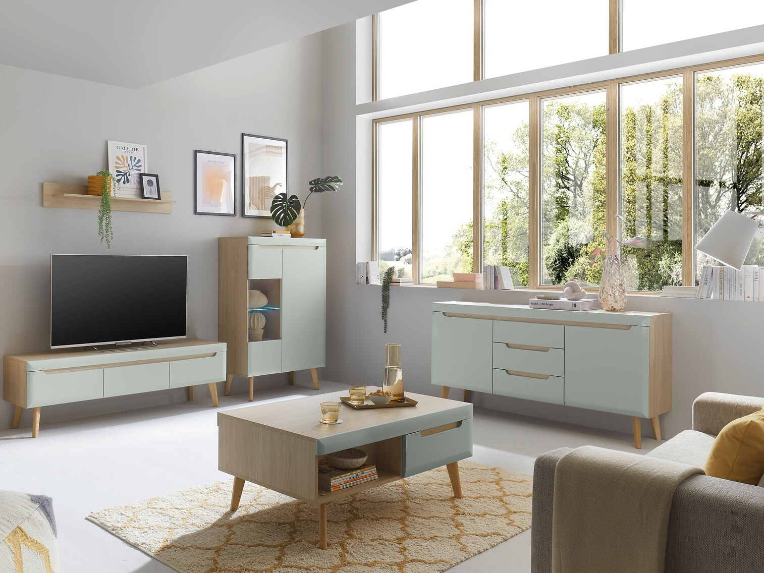 Klubska mizica Vircava 107 (Svetlo zelena)