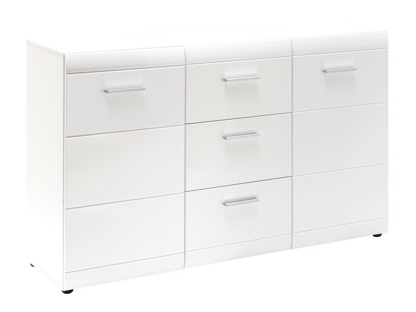 Komoda Livromu 108 (Sijaj bela + Bela)