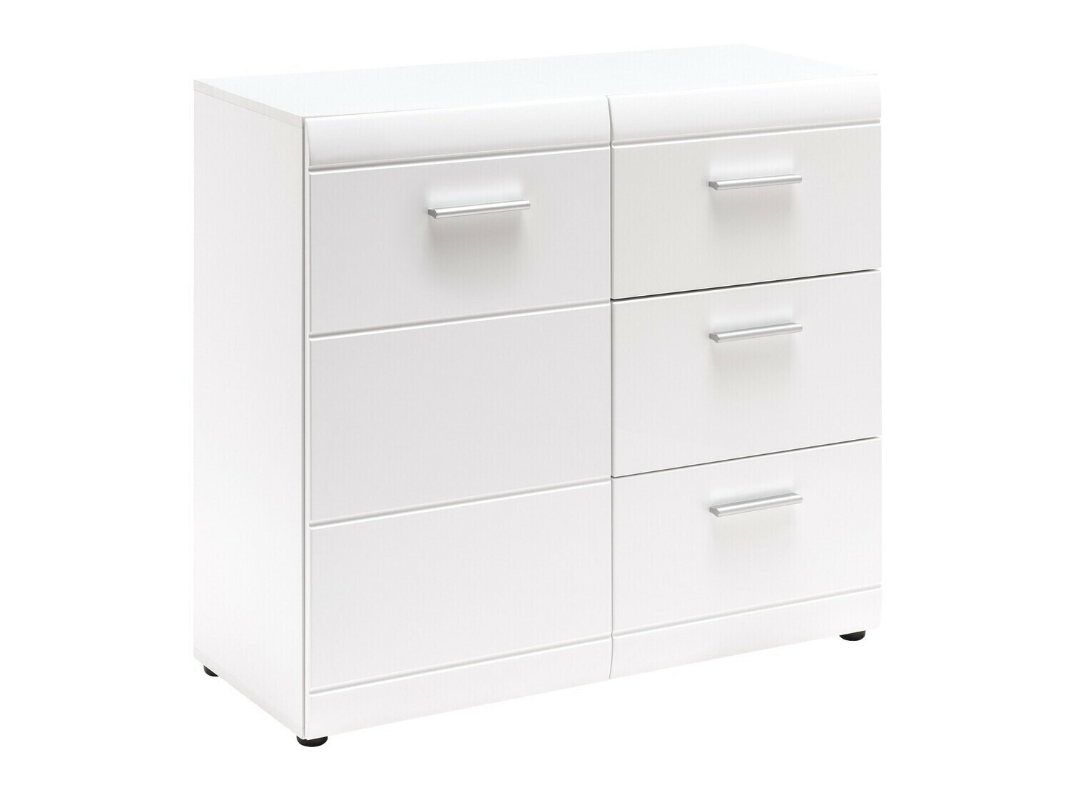 Komoda Livromu 109 (Sijaj bela + Bela)