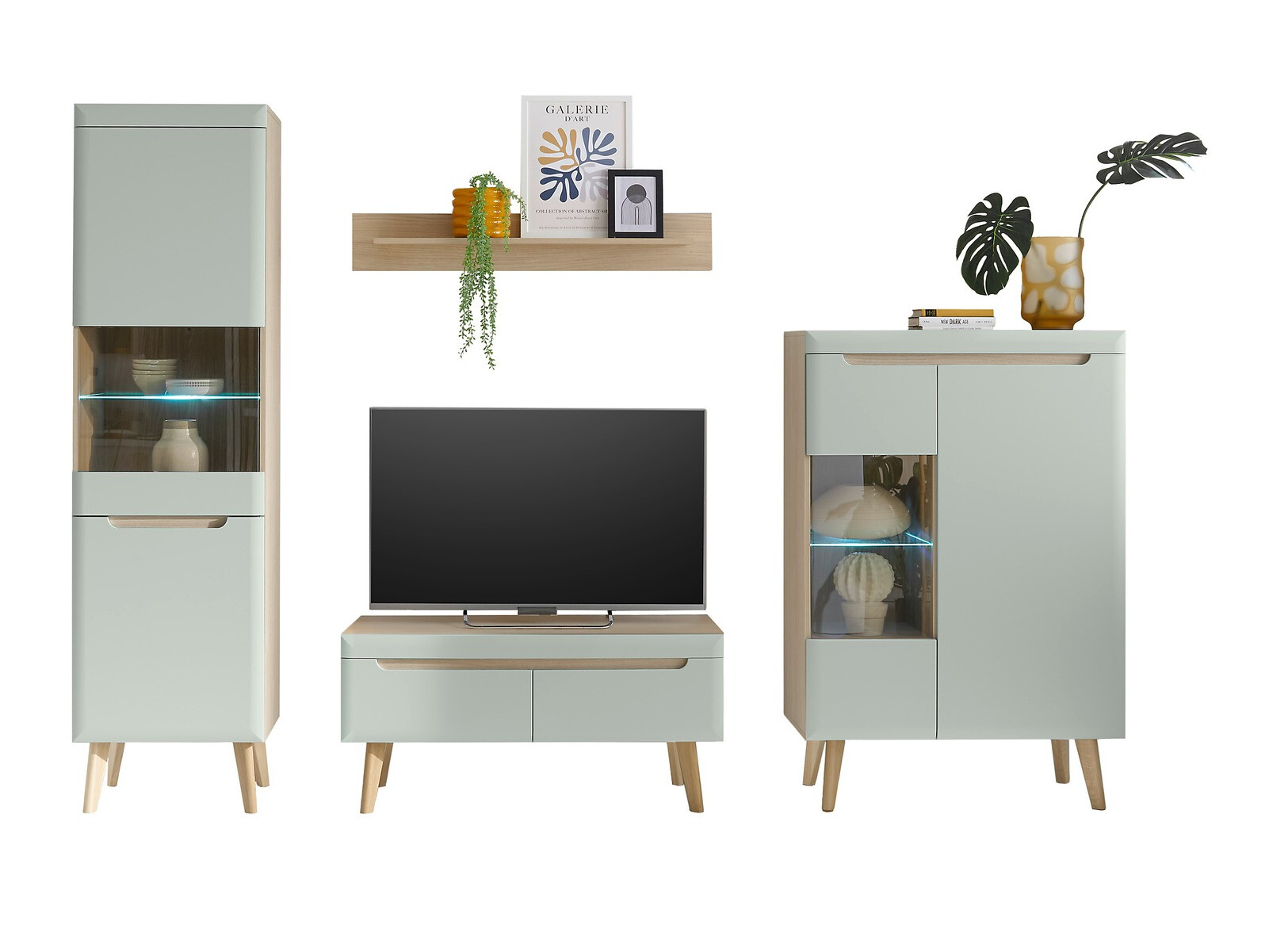 Komplet za dnevno sobo Vircava 111 (Svetlo zelena)